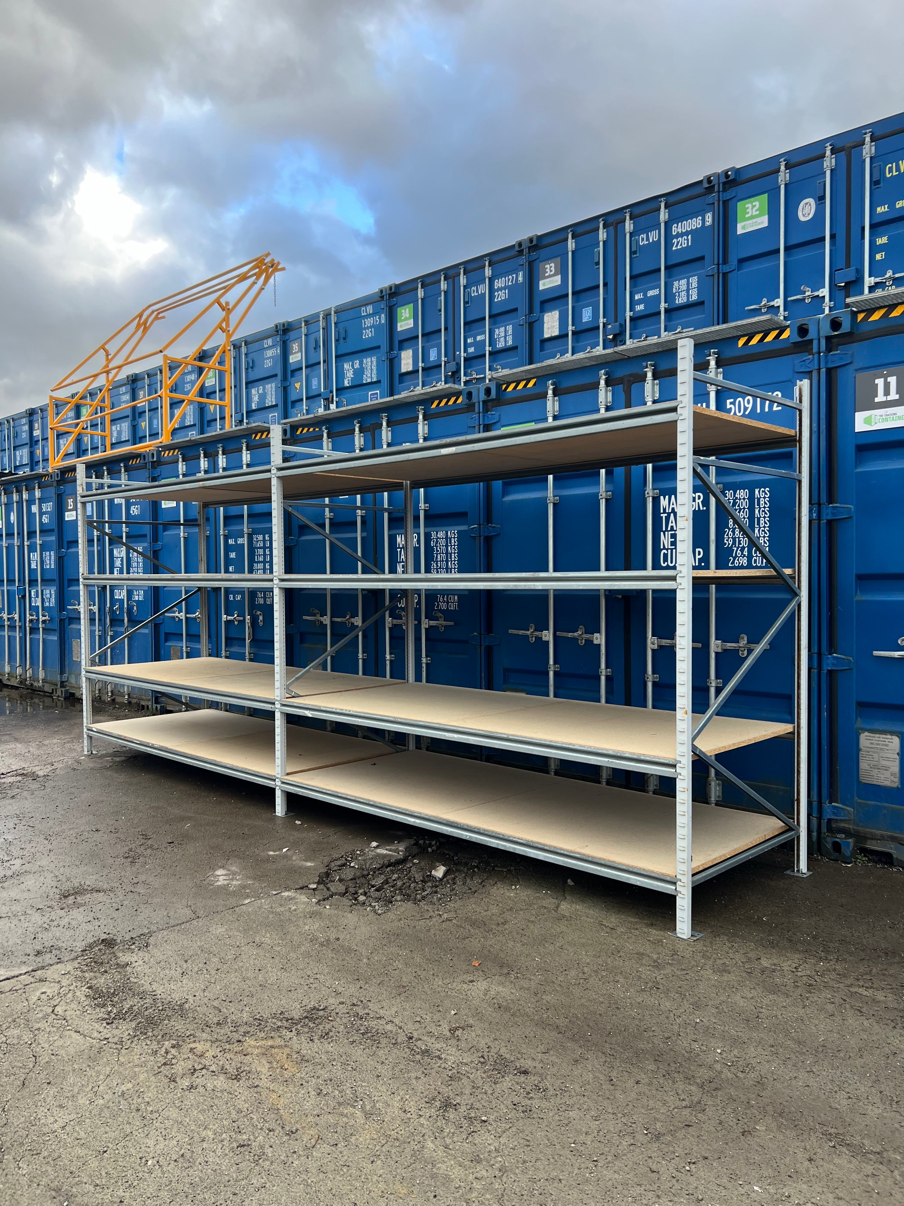 Used Apex Longspan Racking - 2500mm High - 1200mm Deep - 5850mm Wide - 2 Joined Bays