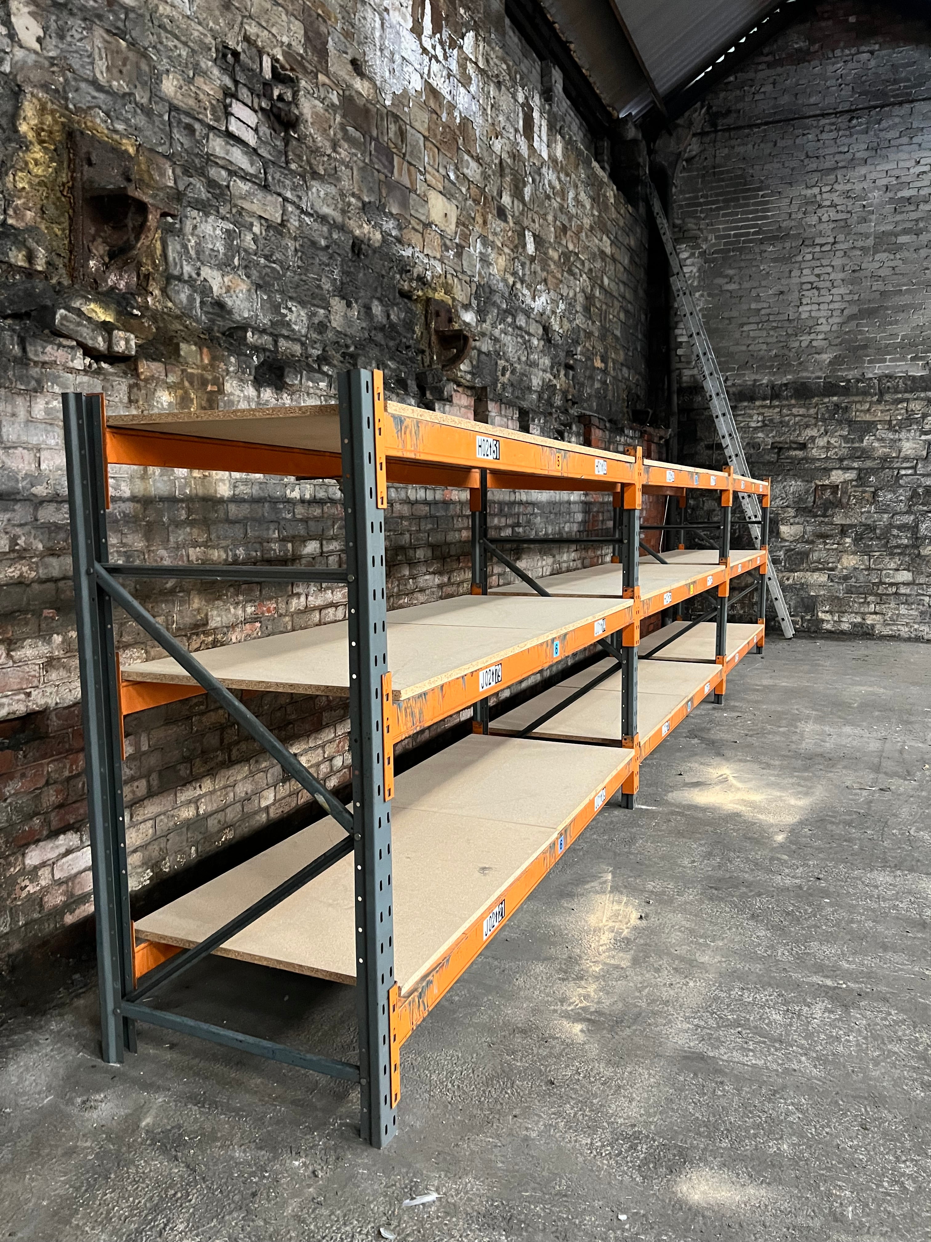 Used Dexion Longspan Racking - 1820mm High - 900mm Deep - 2690mm Wide - 3 Joined Bays