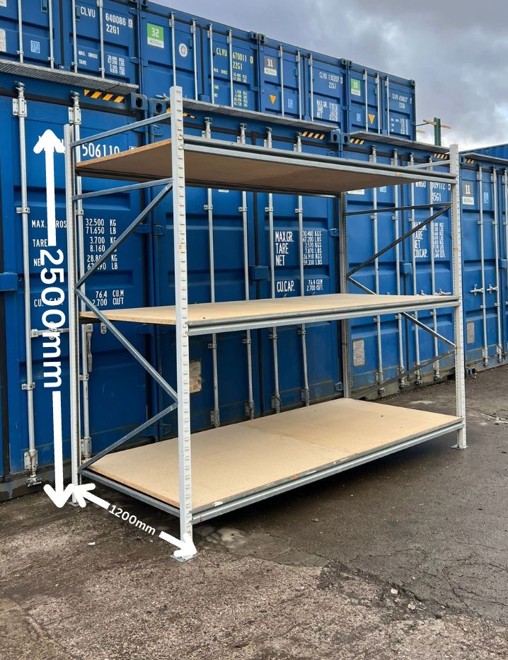 Used Apex Longspan Racking - 2500mm High - 1200mm Deep - 2950mm Wide - Starter Bay