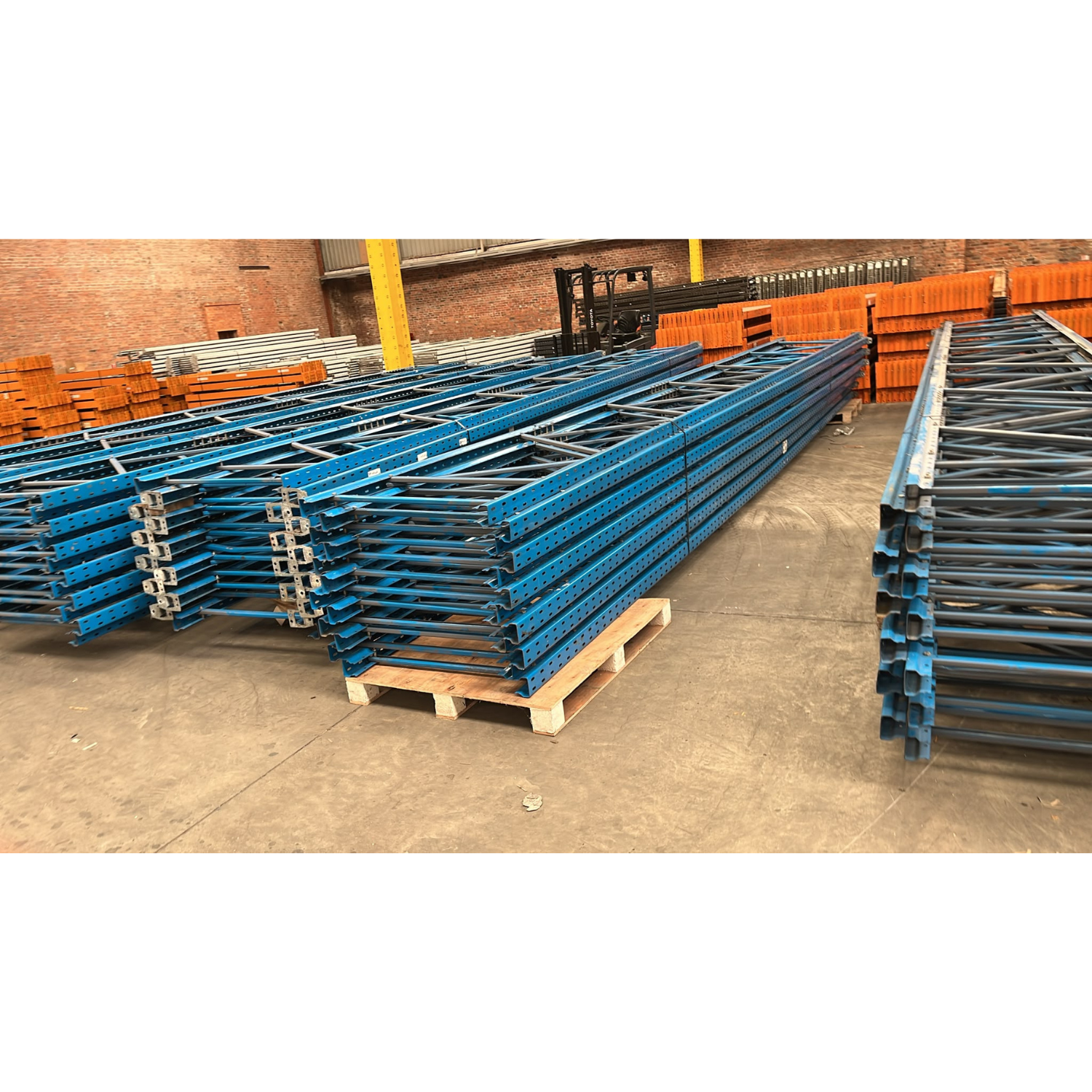Used Dexion Pallet Racking 10 Joined Bays - 7200mm High - 900mm Deep - 2 Tonne Beams