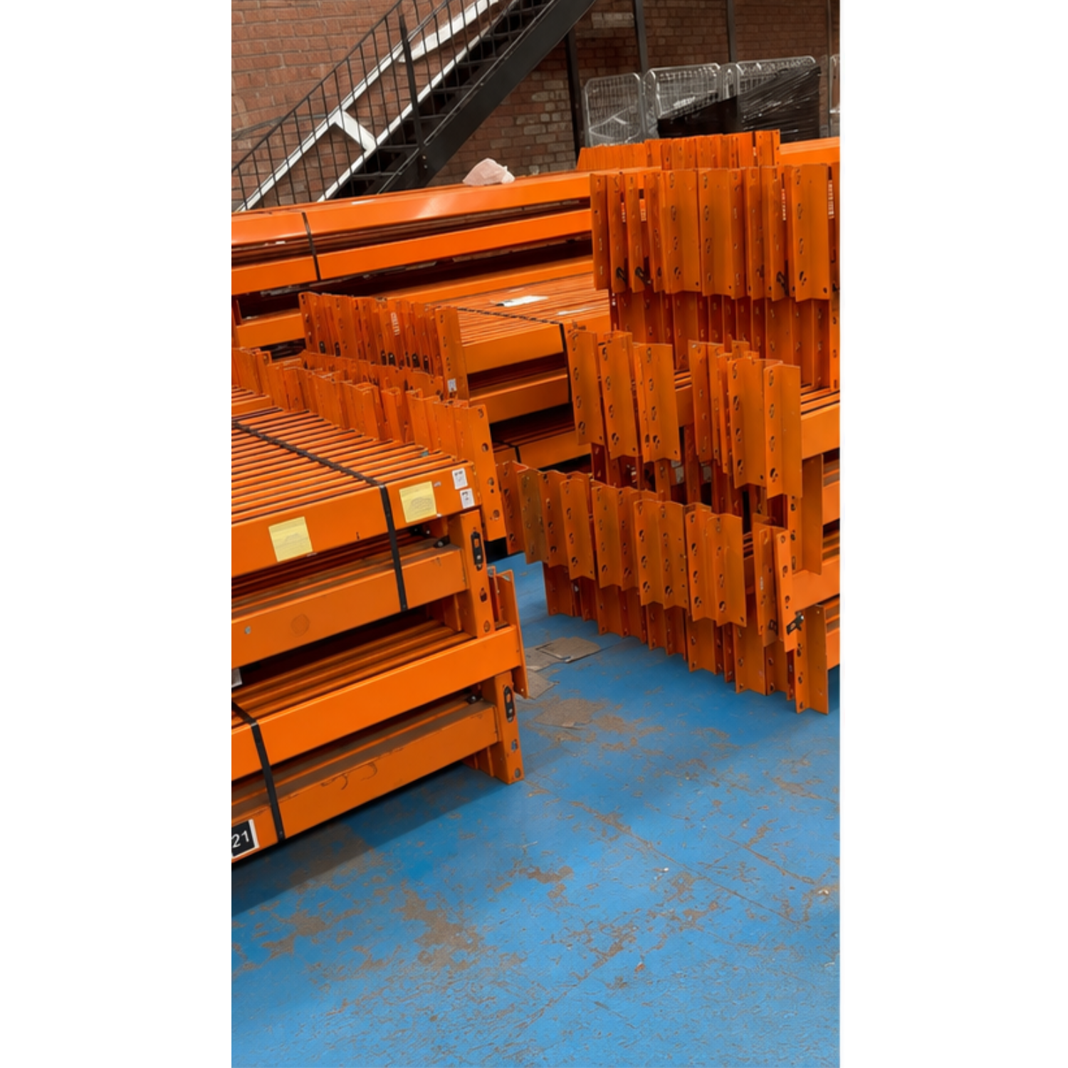 Used Dexion Pallet Racking 10 Joined Bays - 7200mm High - 900mm Deep - 2 Tonne Beams