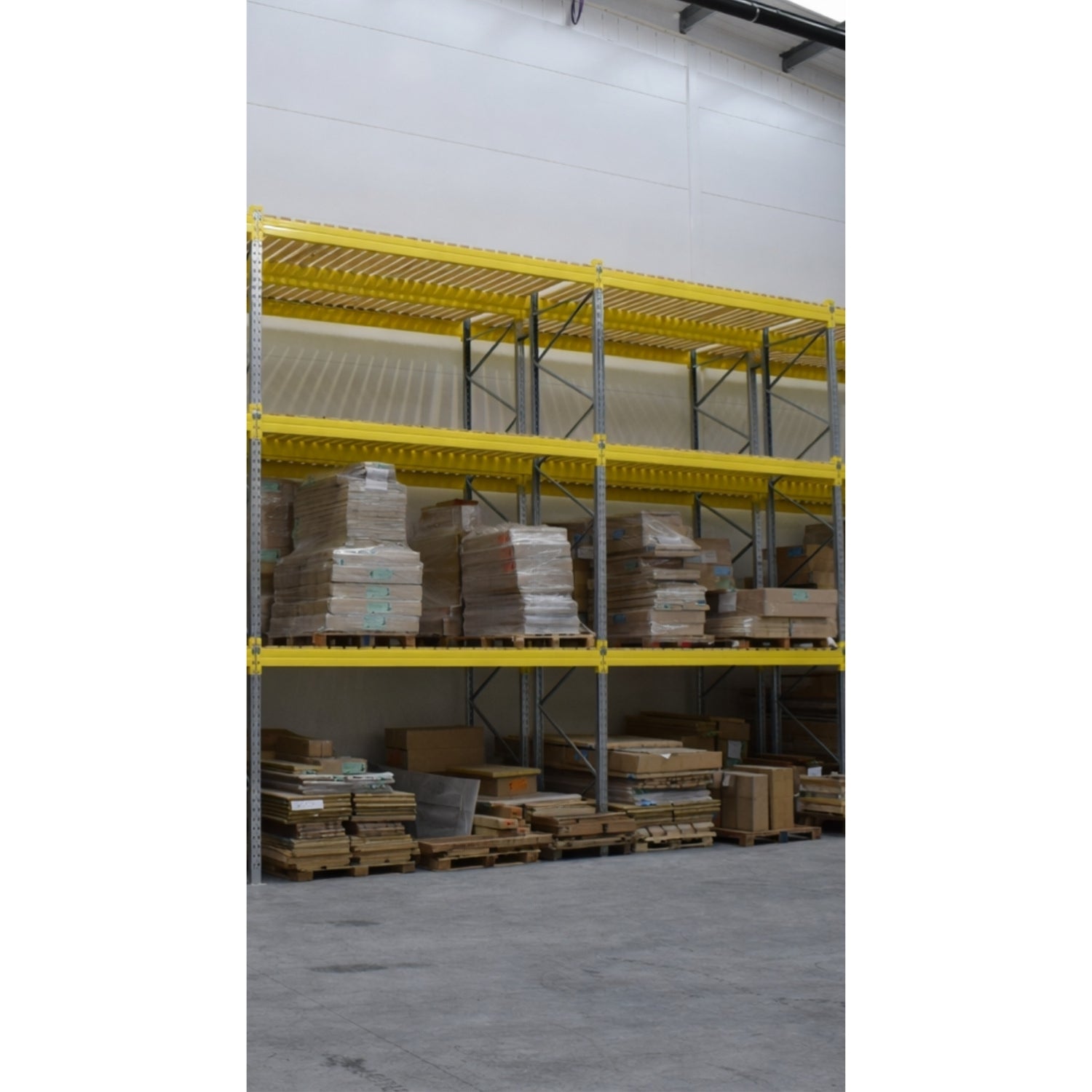 New Pallet Racking - Choose Height - Choose Depth - 2700mm Wide - 2 Joined Bays - 3 Levels