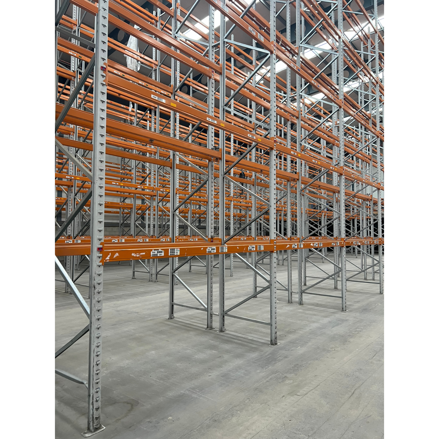 Used Apex Pallet Racking 10 Joined Bays - 7200mm High - 1100mm Deep - 3 Tonne Beams