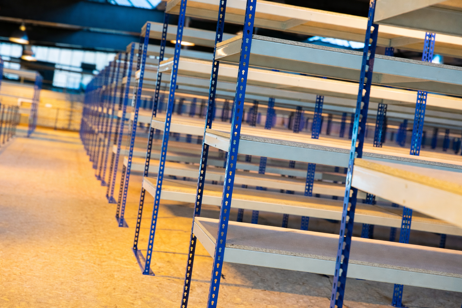 industrial longspan shelving system for warehouse storage Manchester UK