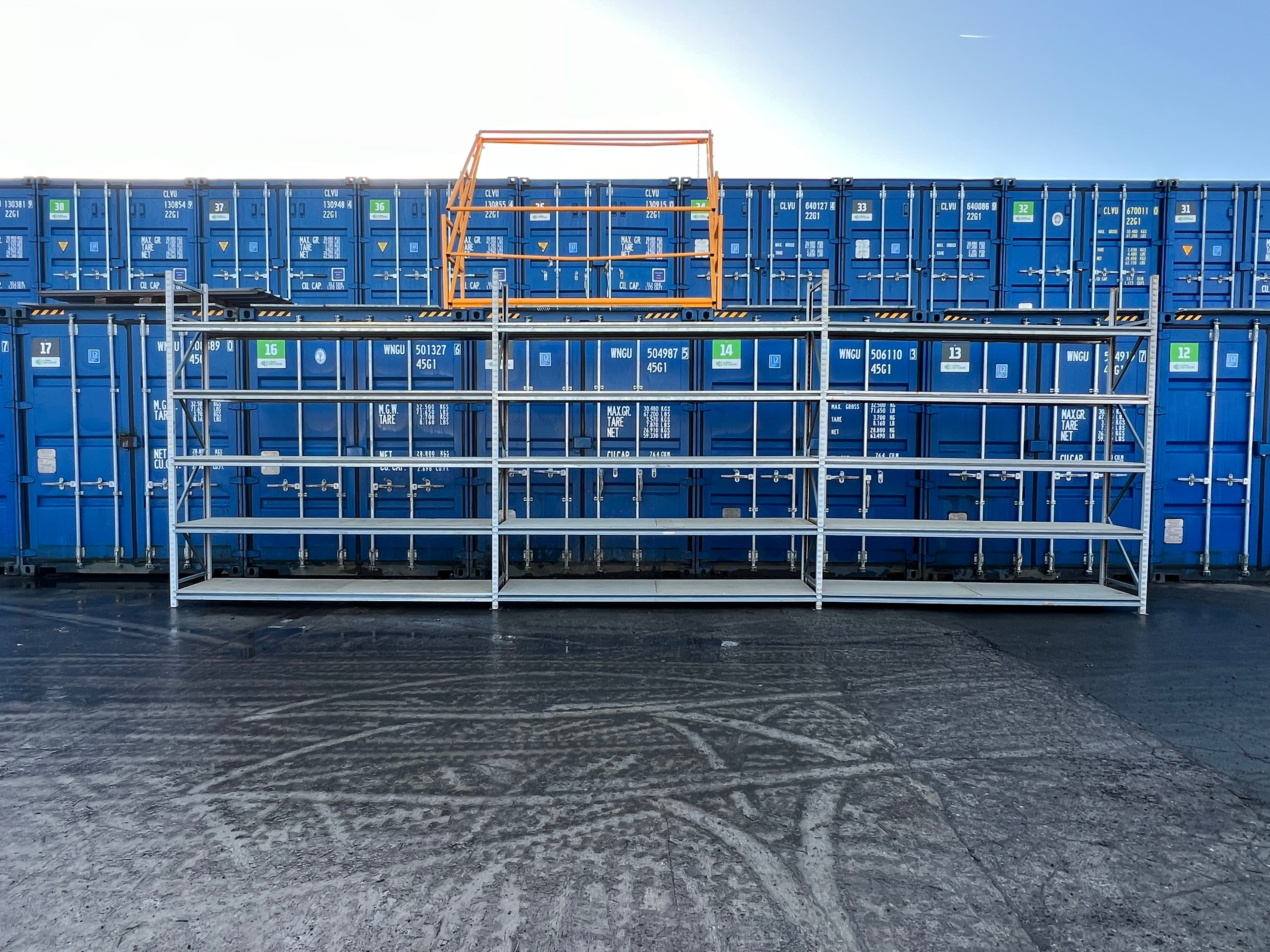 warehouse shelving system with storage containers Manchester UK