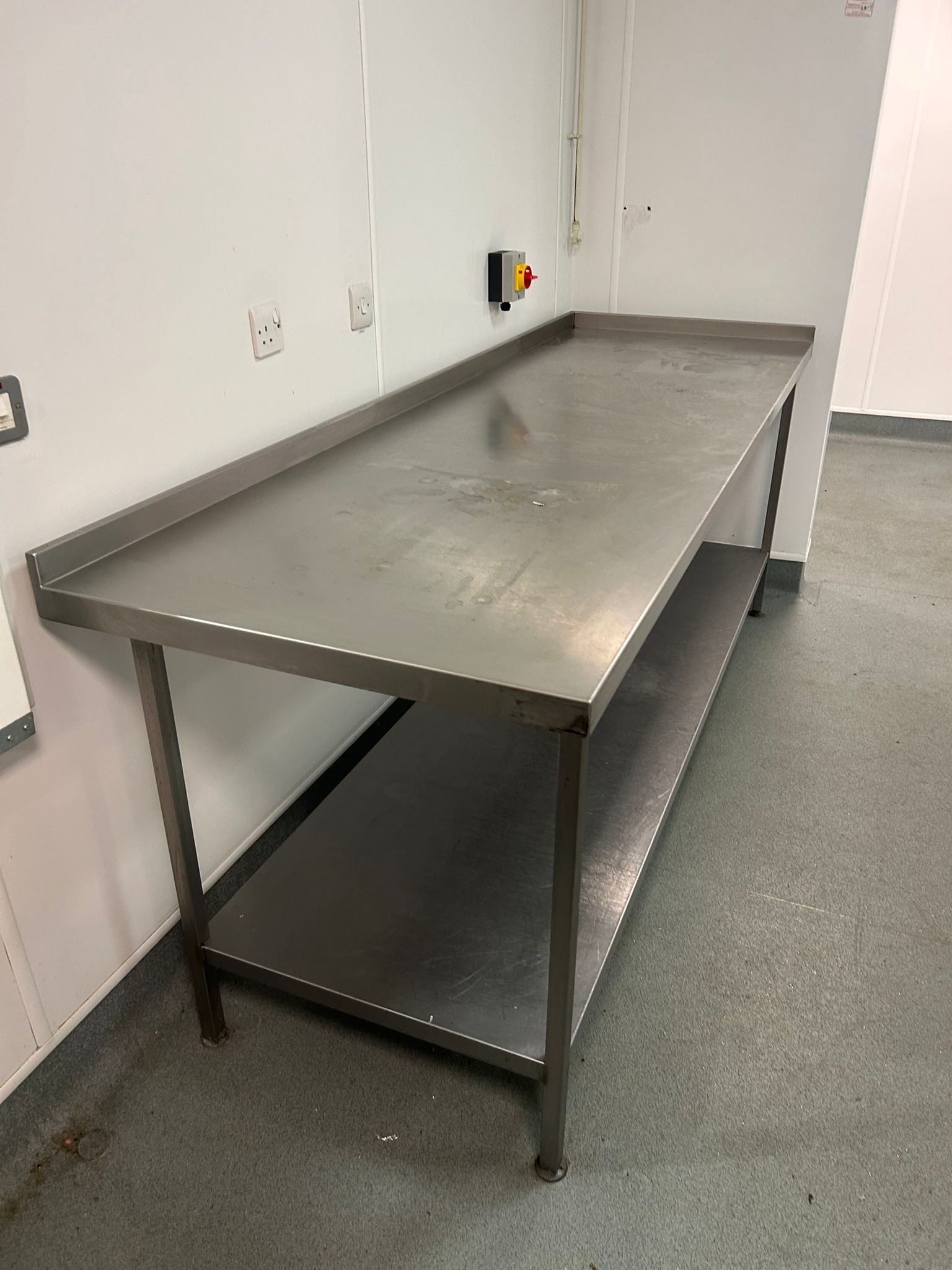 Used Stainless Steel Prep Table - 900x2400x800mm - 2 Levels