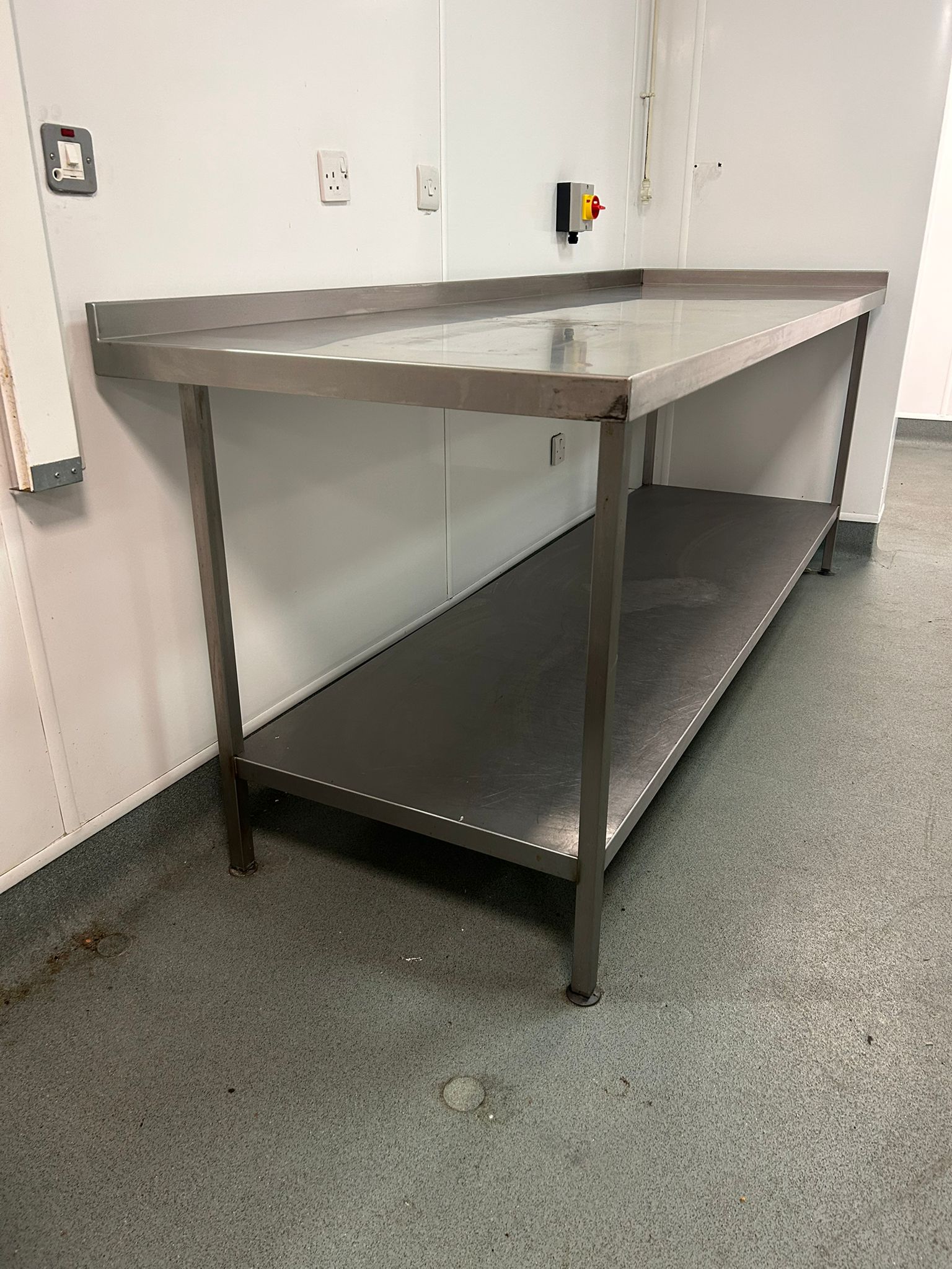 Used Stainless Steel Prep Table - 900x2400x800mm - 2 Levels