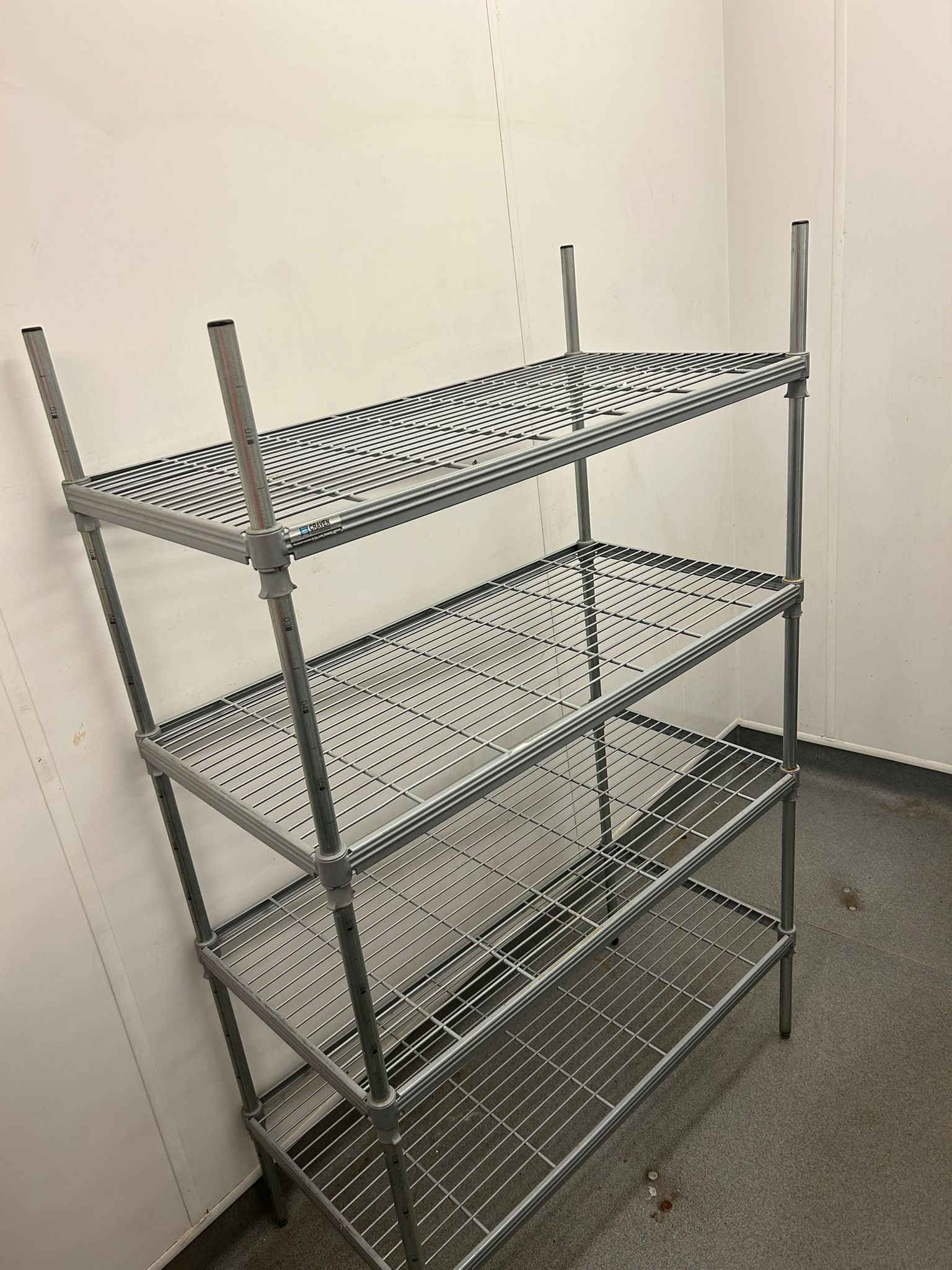 Used Silver Catering Pantry Shelving - Sturdy and Reliable