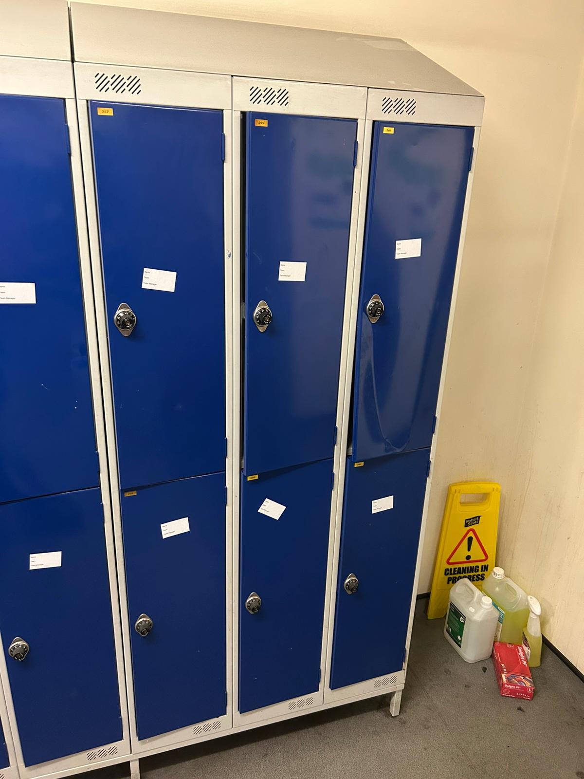 Used Nest of 6 Lockers with Combination Locks