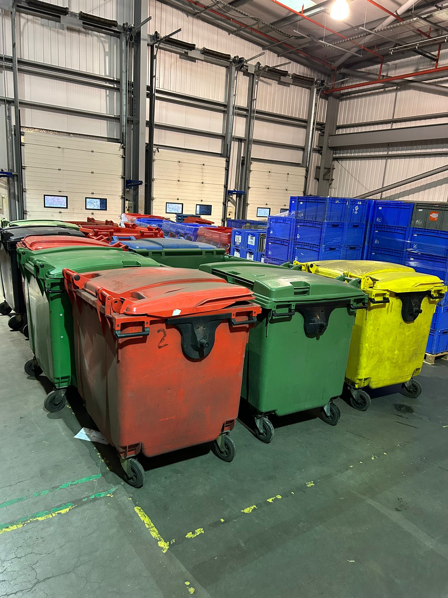 1100 Litre Industrial Wheelie Bins - Assorted Colours