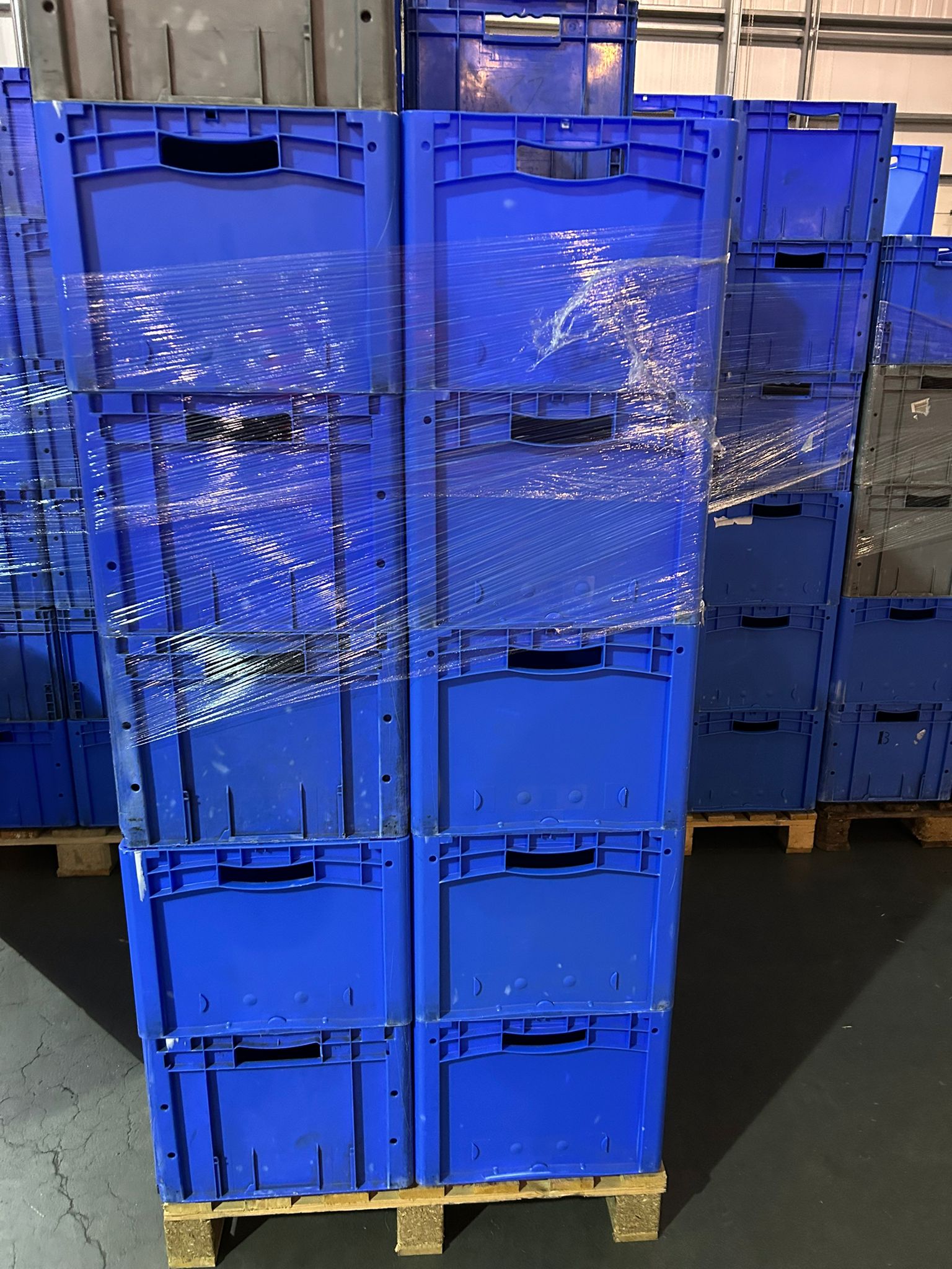 Used Large Stackable Storage Boxes - 330x600x400mm