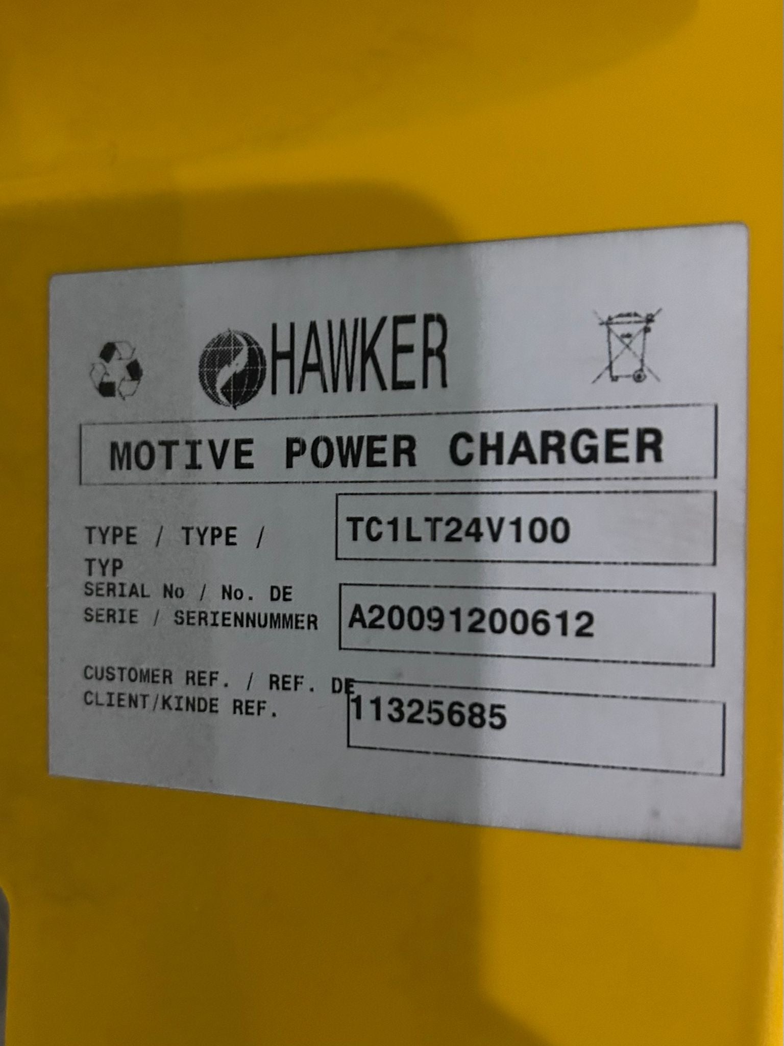 Hawker Motive Power Charger