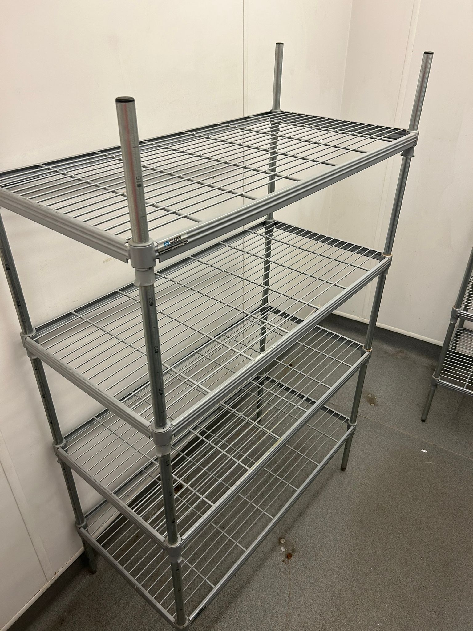 Used Silver Catering Pantry Shelving - Sturdy and Reliable