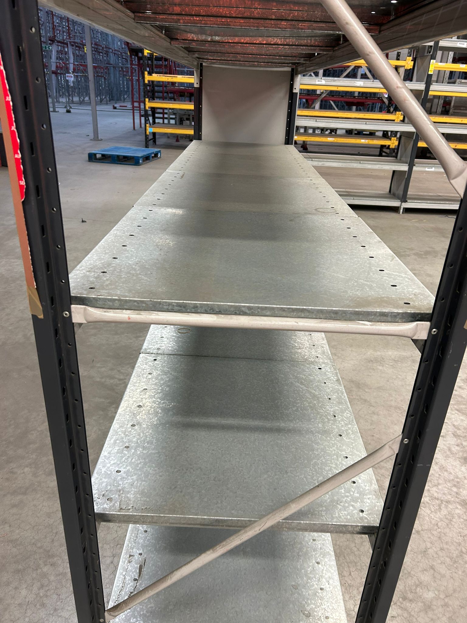 2 Joined Bays - Heavy Duty Shelving - 2550x4960x600mm - 6 Levels