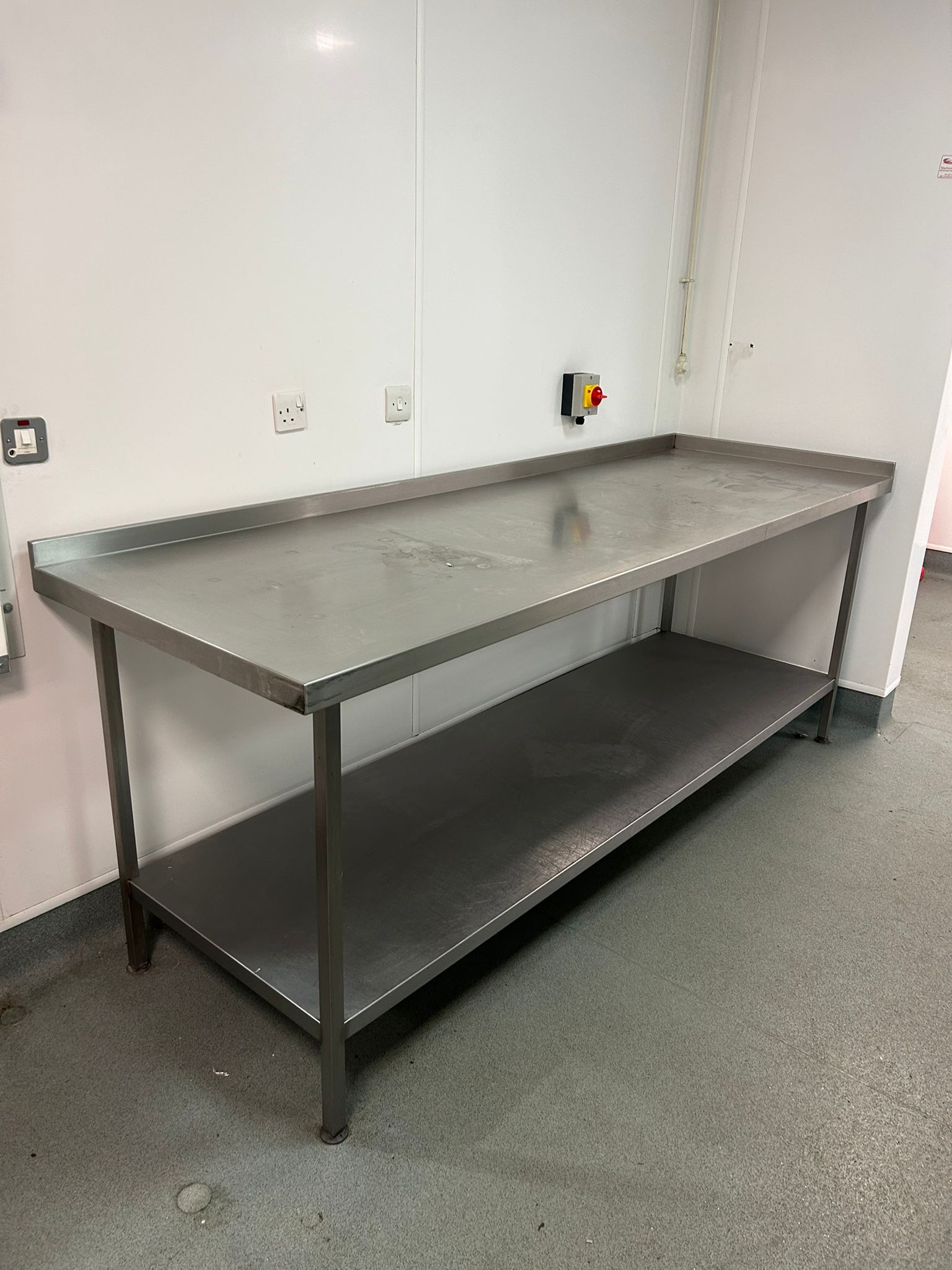 Used Stainless Steel Prep Table - 900x2400x800mm - 2 Levels