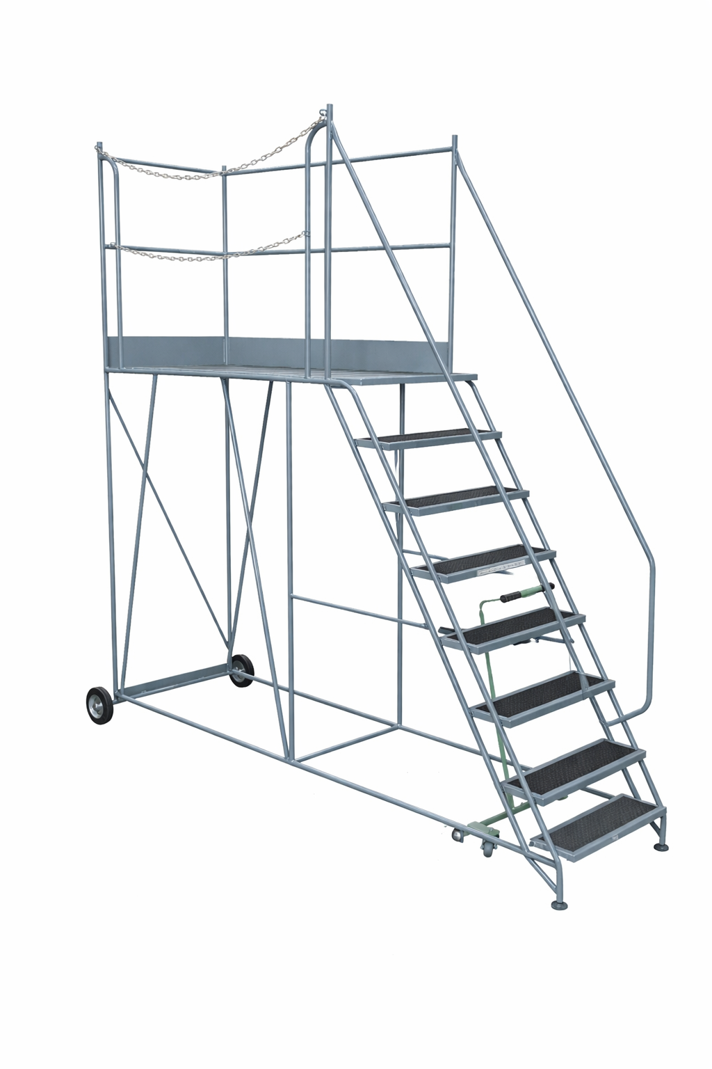 Access Platform Mobile Ladder - Chain Exit - 2-8 Tread Options
