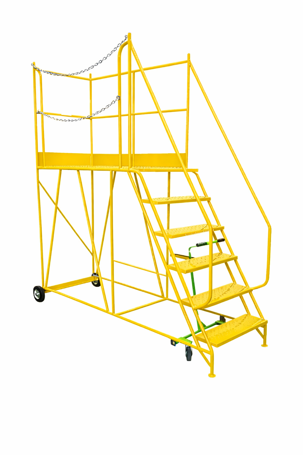 Access Platform Mobile Ladder - Chain Exit - 2-8 Tread Options