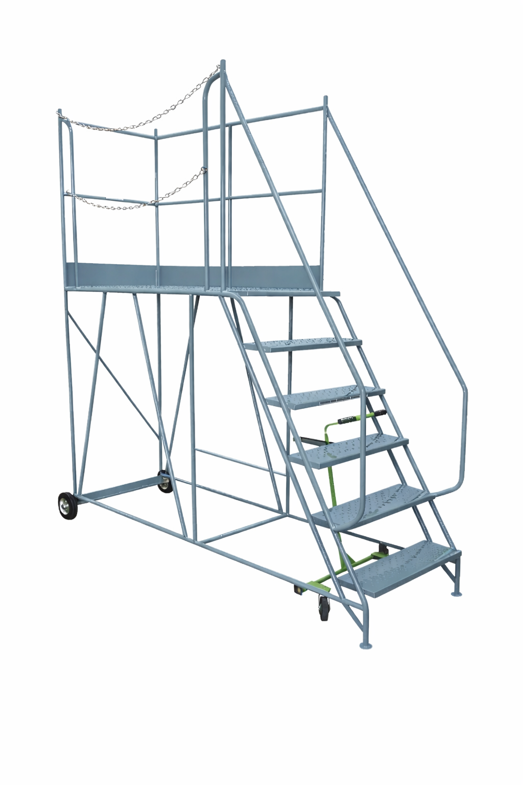 Access Platform Mobile Ladder - Chain Exit - 2-8 Tread Options