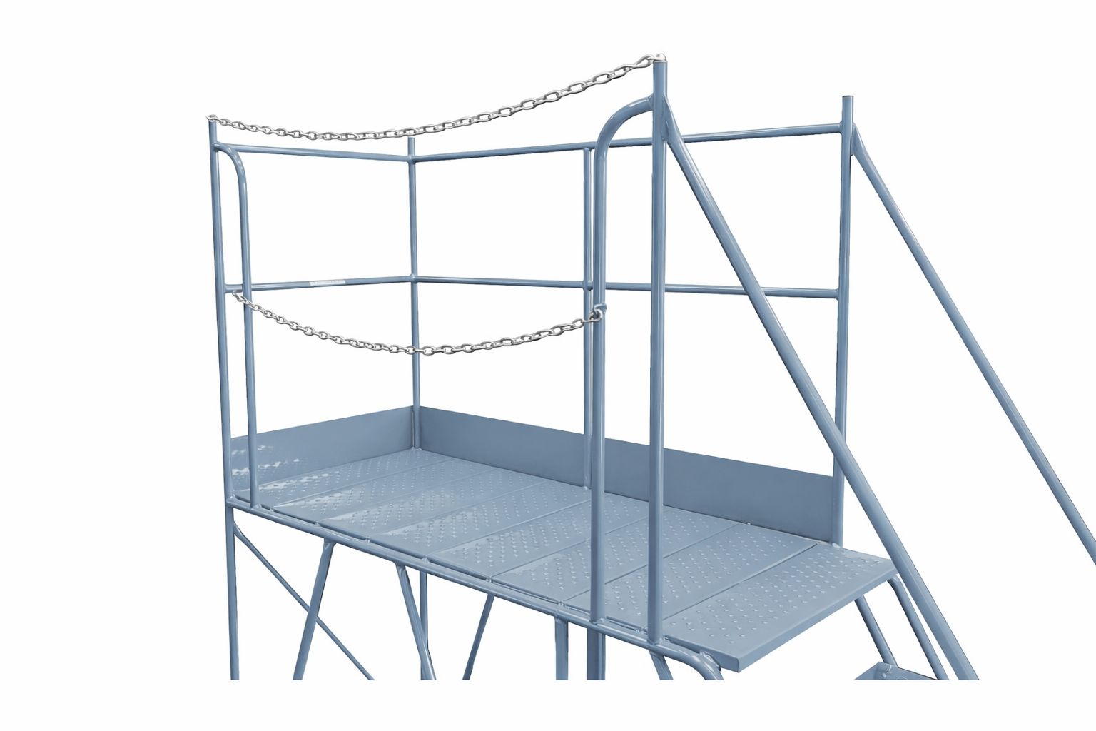 Access Platform Mobile Ladder - Chain Exit - 2-8 Tread Options