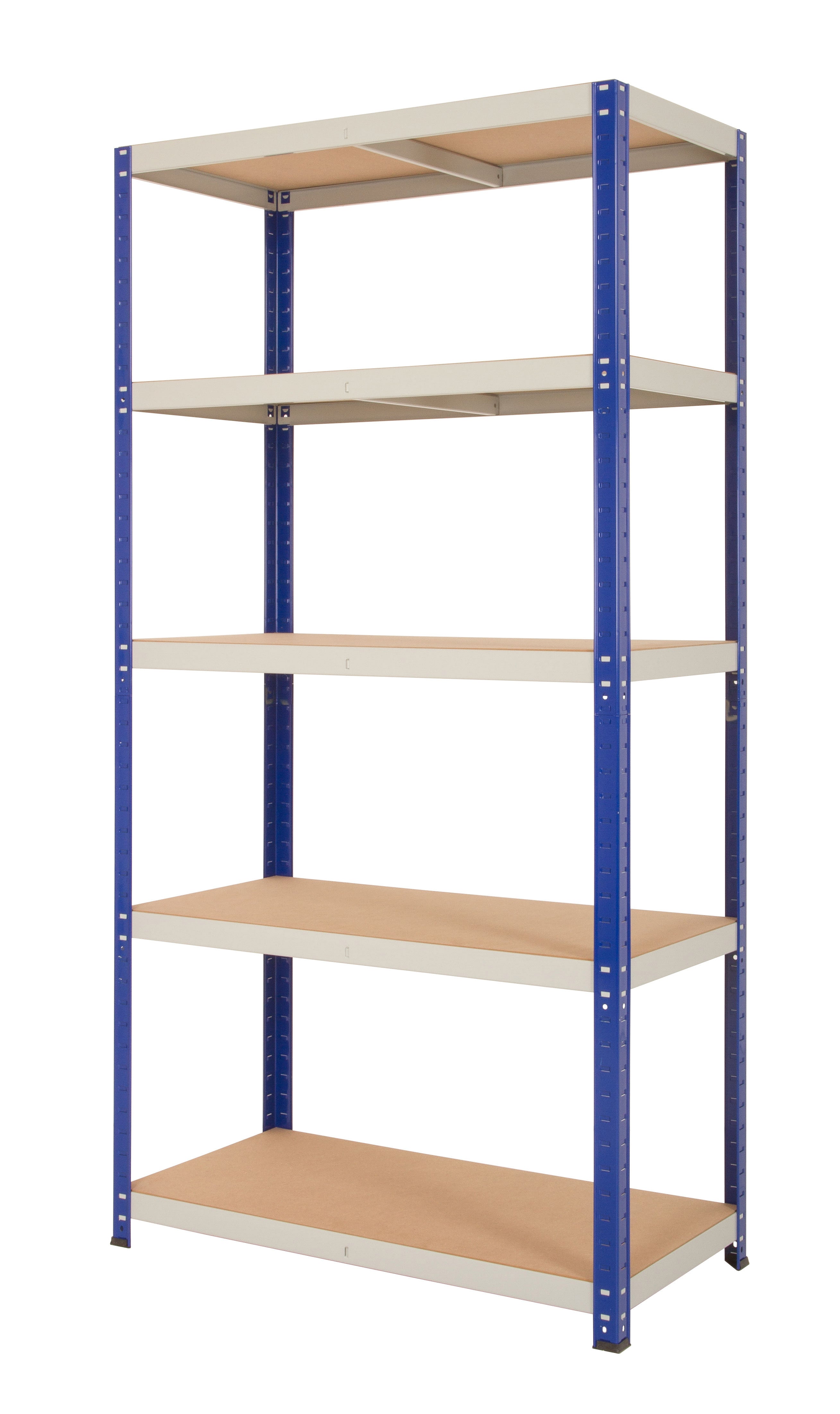 Clicka 265 Garage Boltless Shelving - 5 Levels Complete with MDF Boards