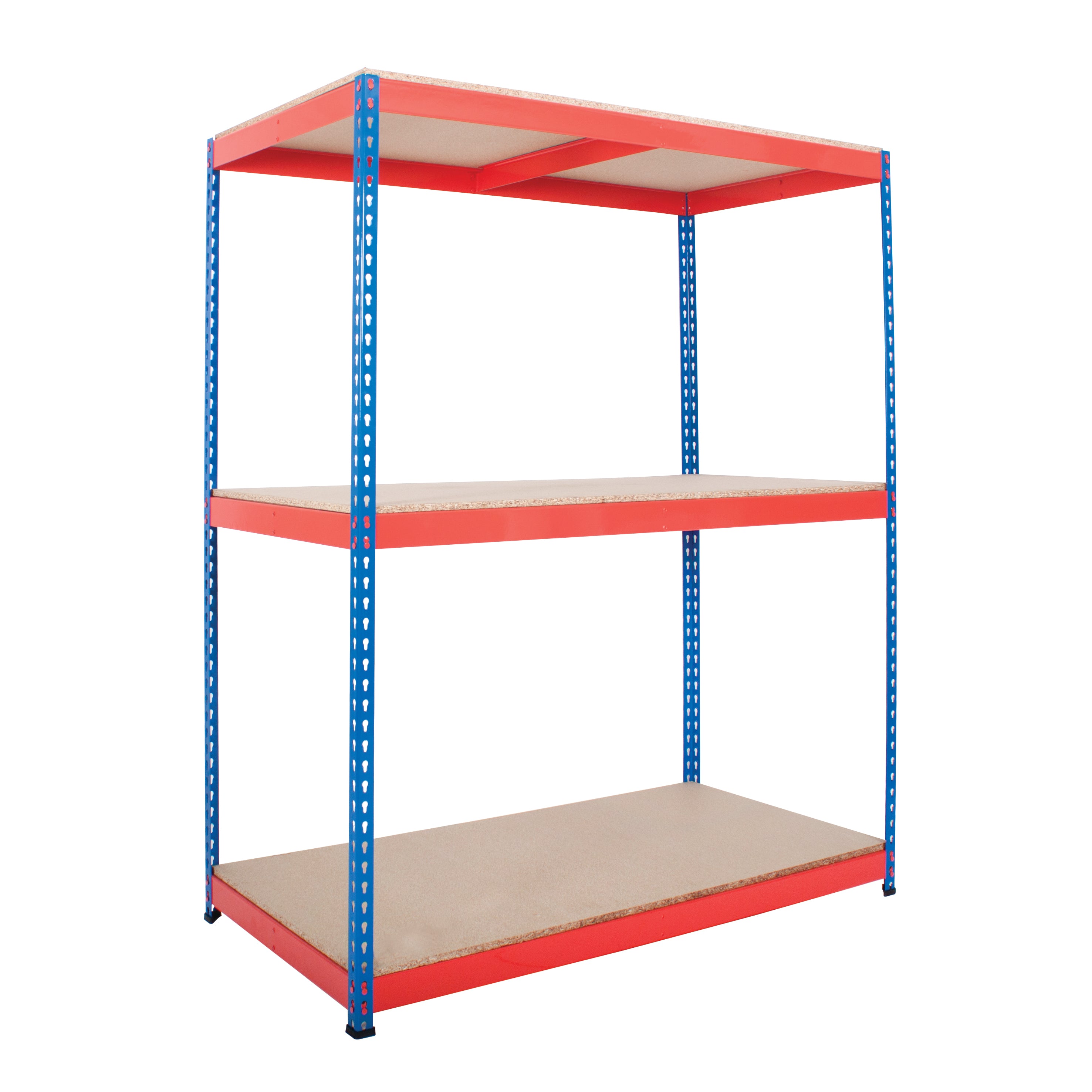 Heavy Rivet Racking - 1830mm High - 3 or 4 Levels - Blue/Orange