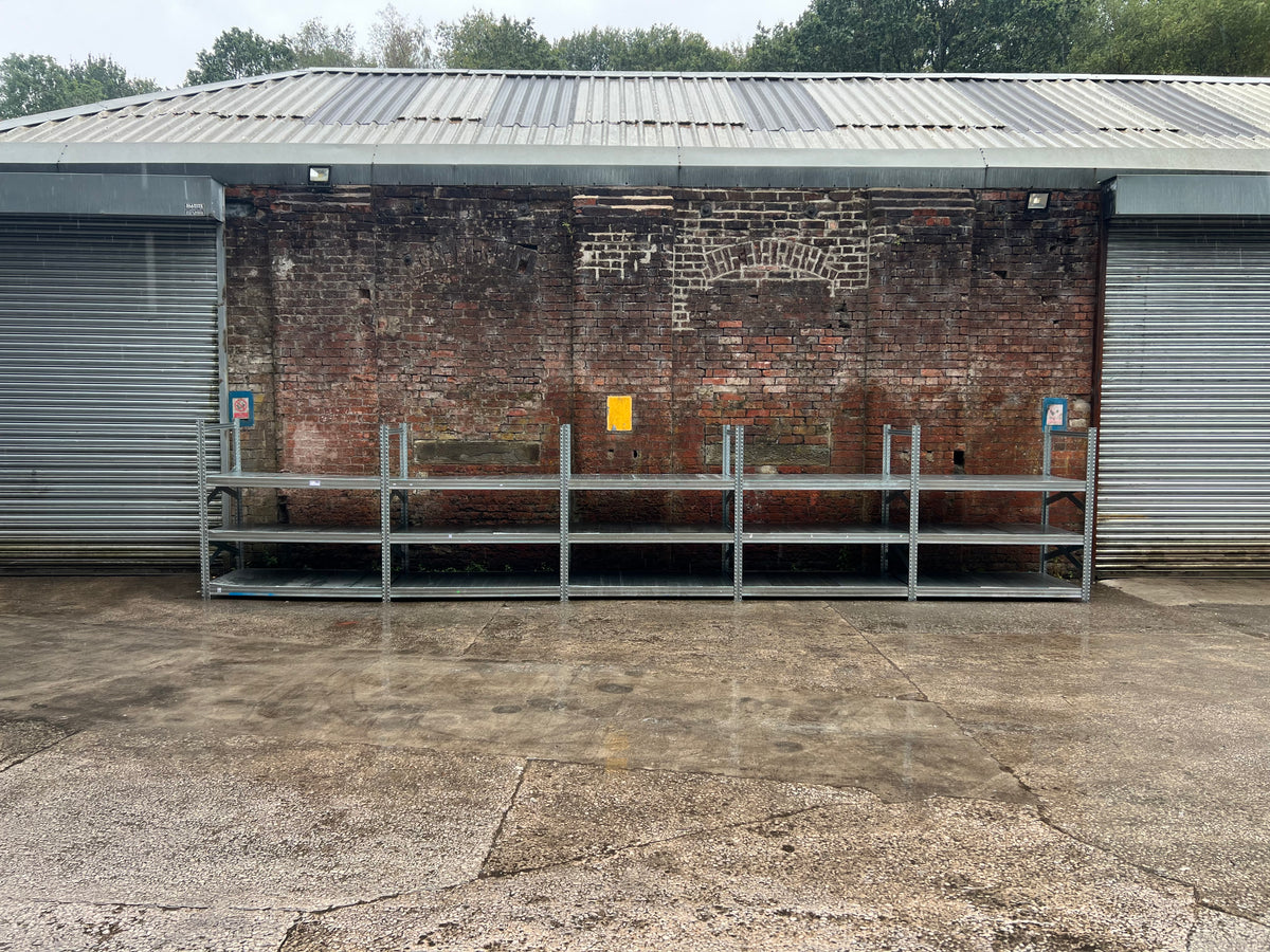 Narrow Galvanised Longspan 5 Joined Bays - 1500mm High - 1500mm Wide - 400mm Deep - 3 Levels
