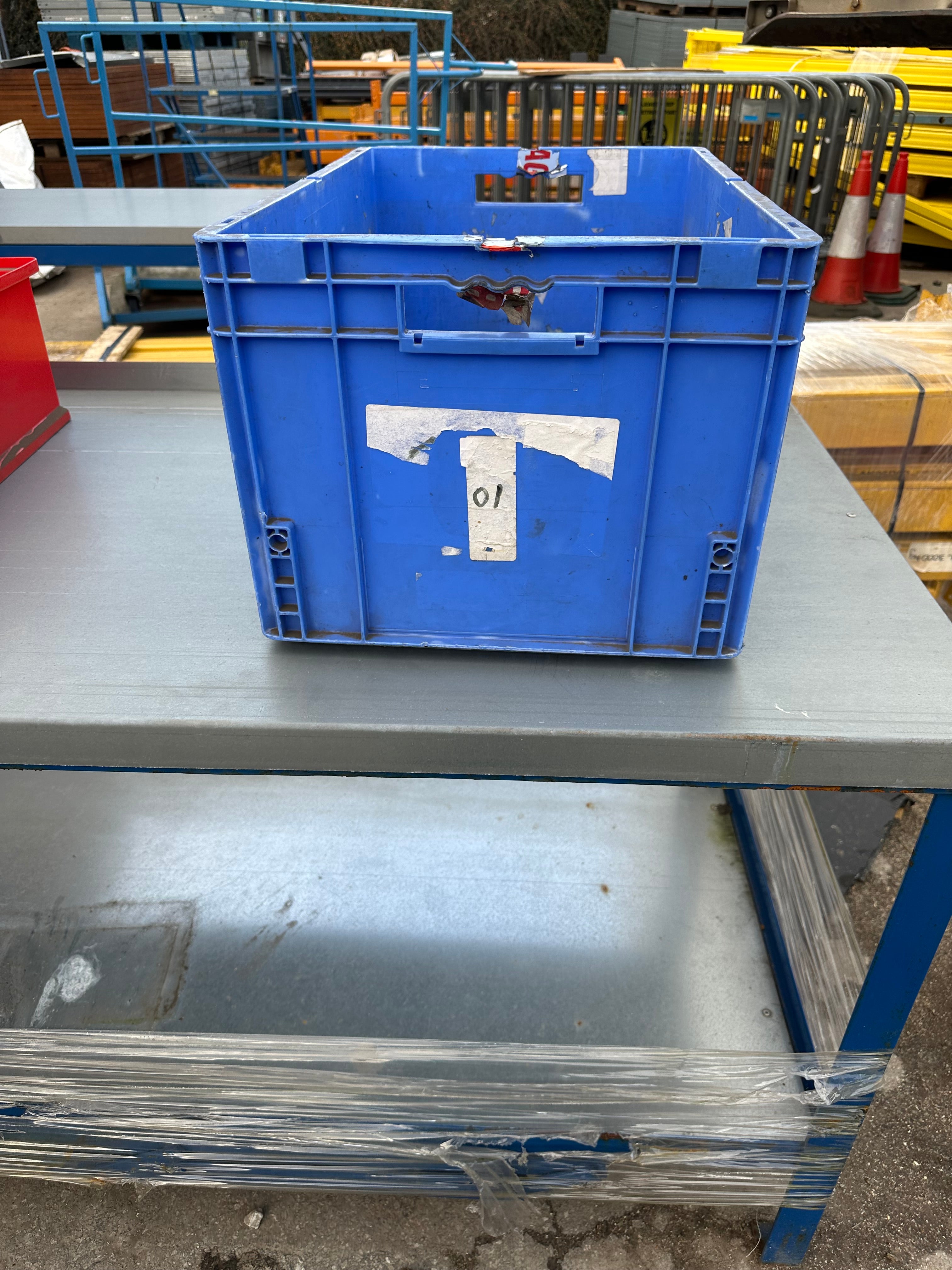 Used Blue Stackable Storage Boxes - 330x400x600mm