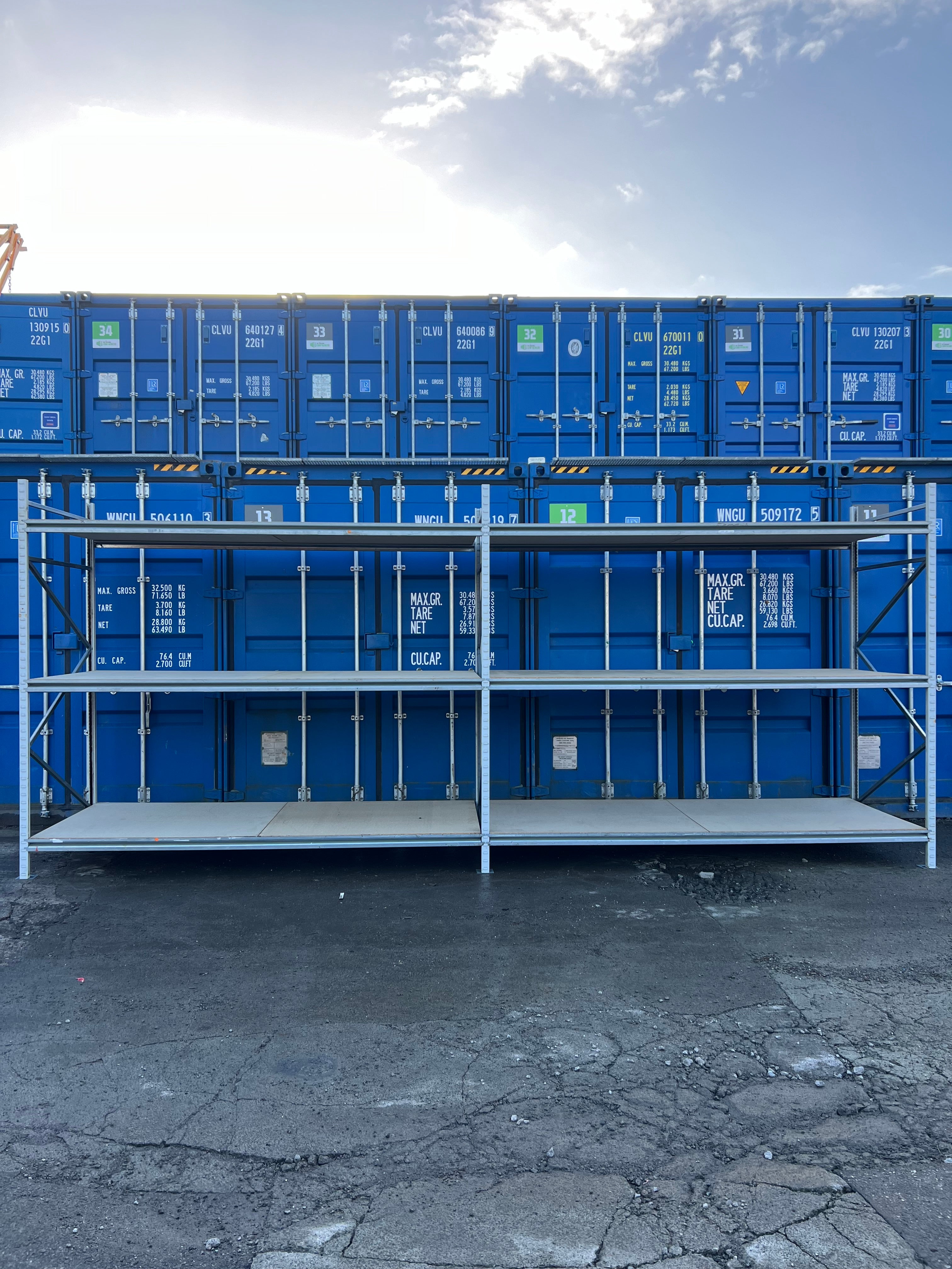 Used Apex Longspan Racking - 2500mm High - 1200mm Deep - 5850mm Wide - 2 Joined Bays