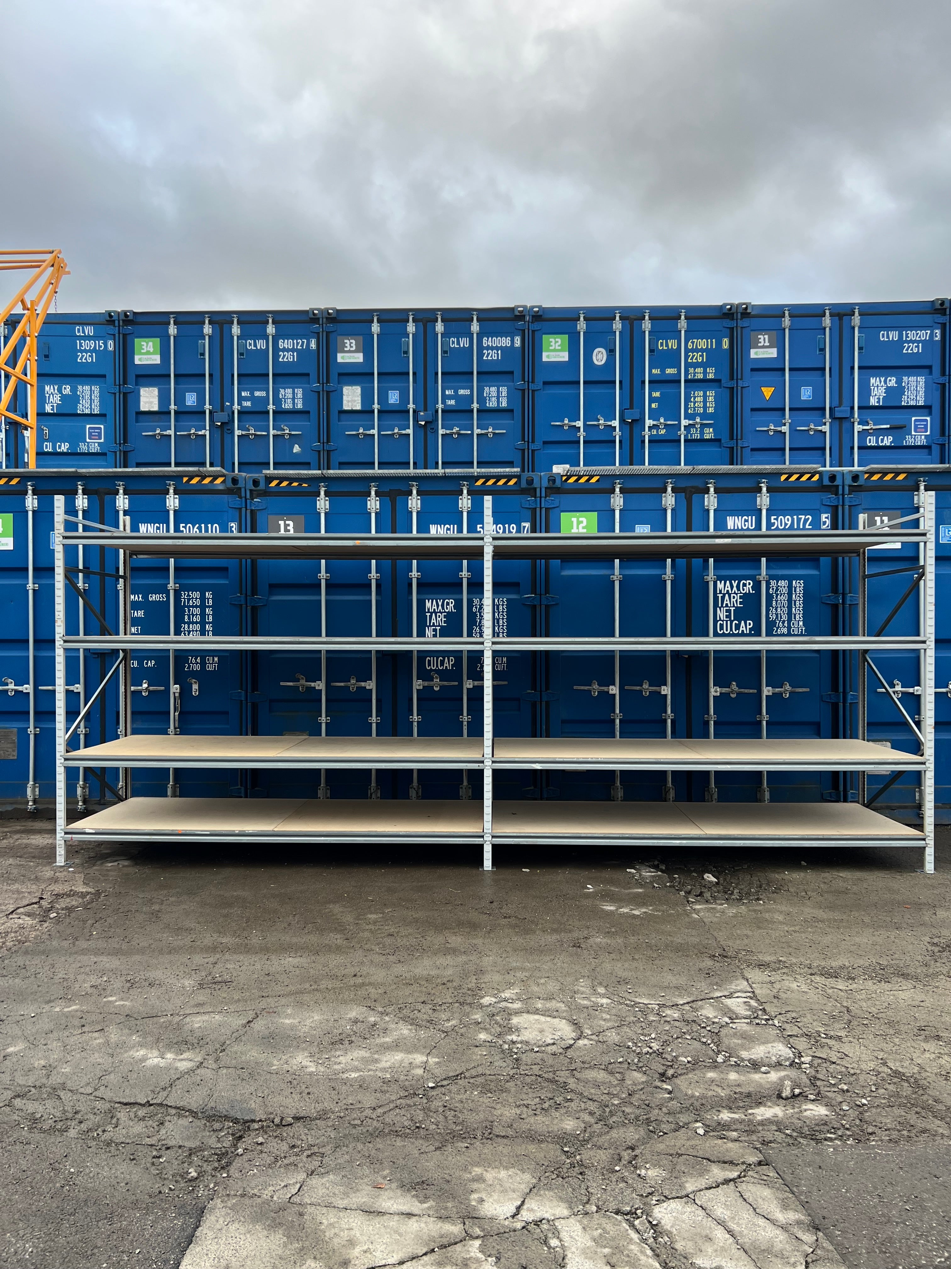 Used Apex Longspan Racking - 2500mm High - 1200mm Deep - 5850mm Wide - 2 Joined Bays