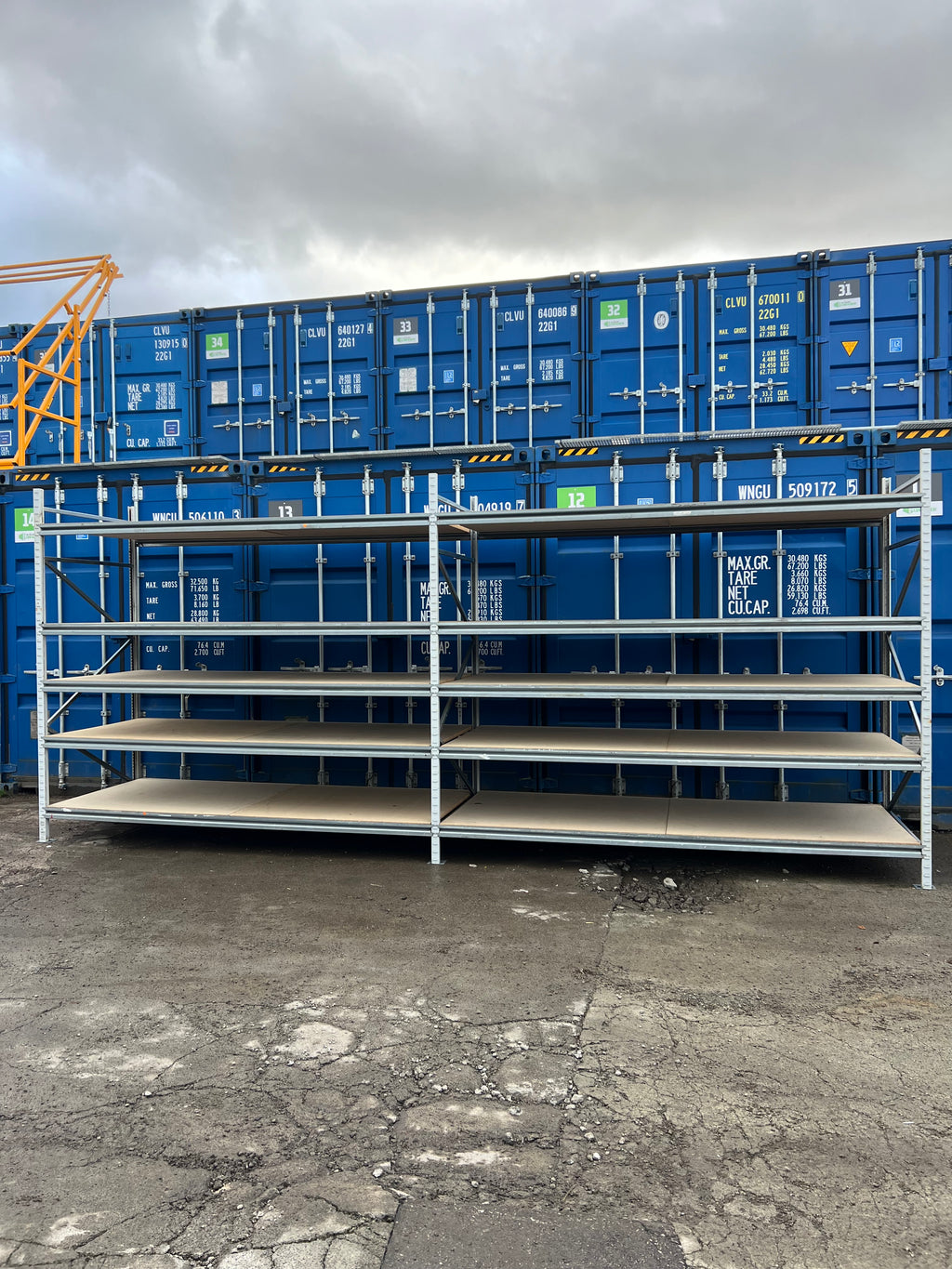 Used Apex Longspan Racking - 2500mm High - 1200mm Deep - 5850mm Wide - 2 Joined Bays