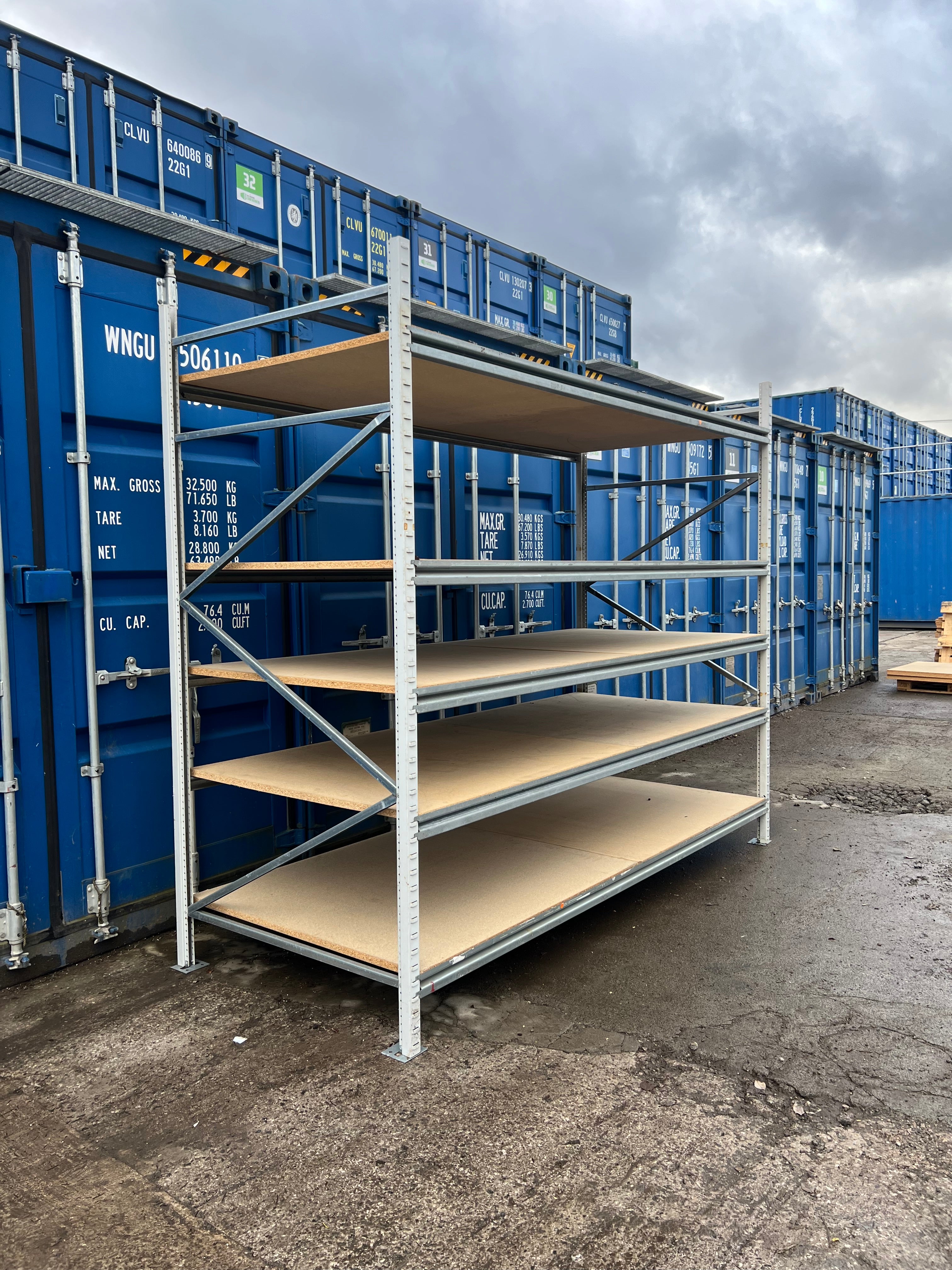 Used Apex Longspan Racking - 2500mm High - 1200mm Deep - 2950mm Wide - Starter Bay