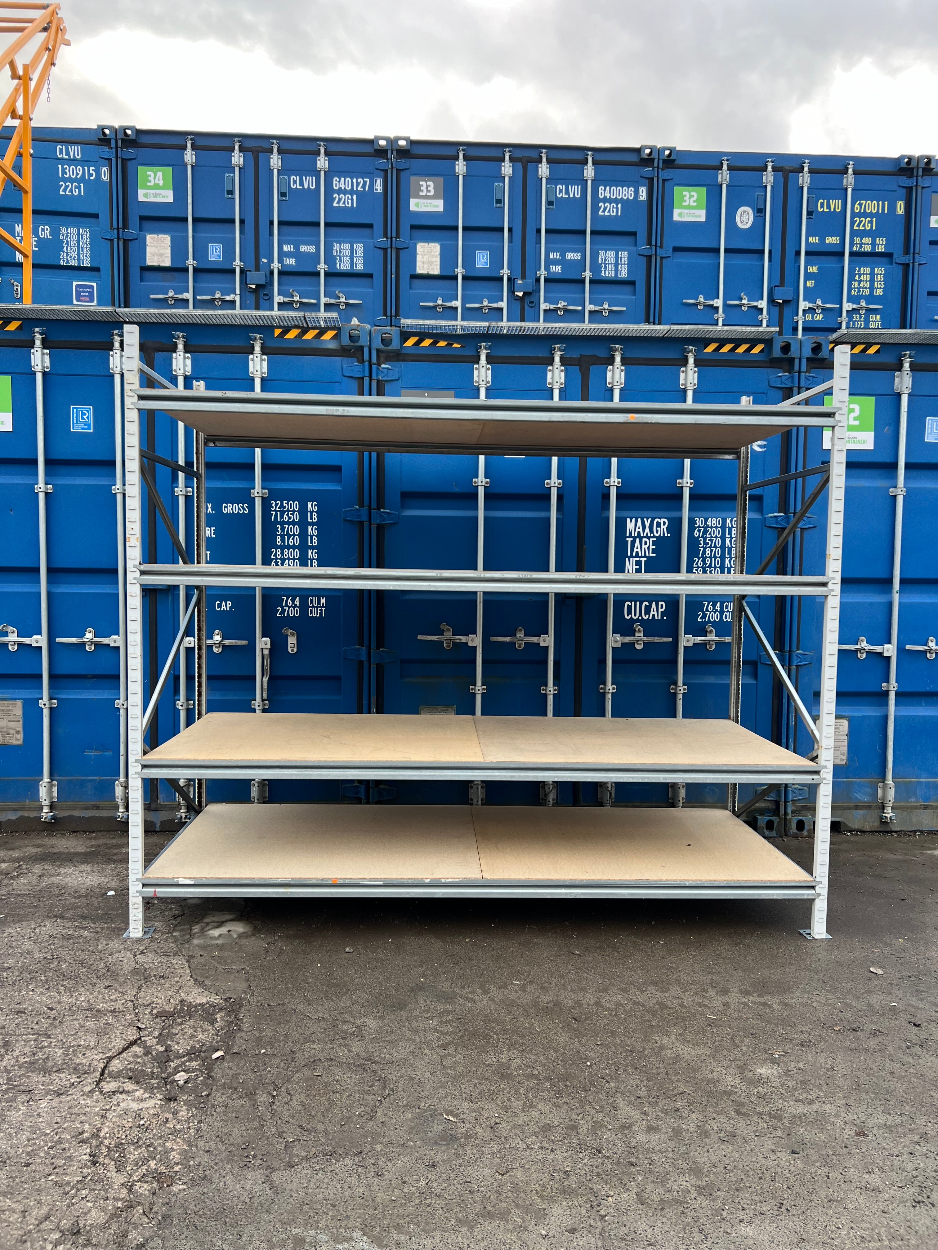 Used Apex Longspan Racking - 2500mm High - 1200mm Deep - 2950mm Wide - Starter Bay