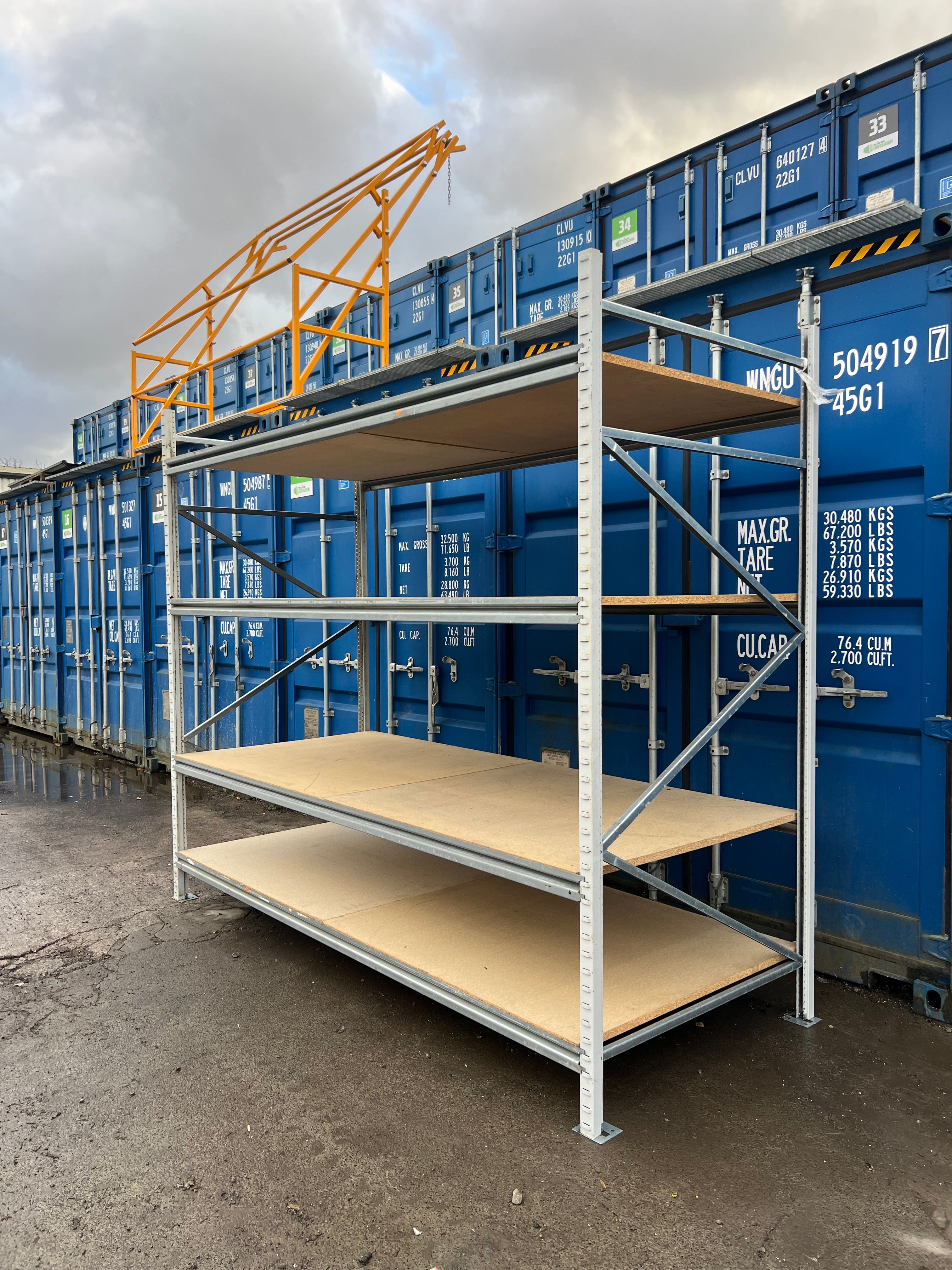 Used Apex Longspan Racking - 2500mm High - 1200mm Deep - 2950mm Wide - Starter Bay