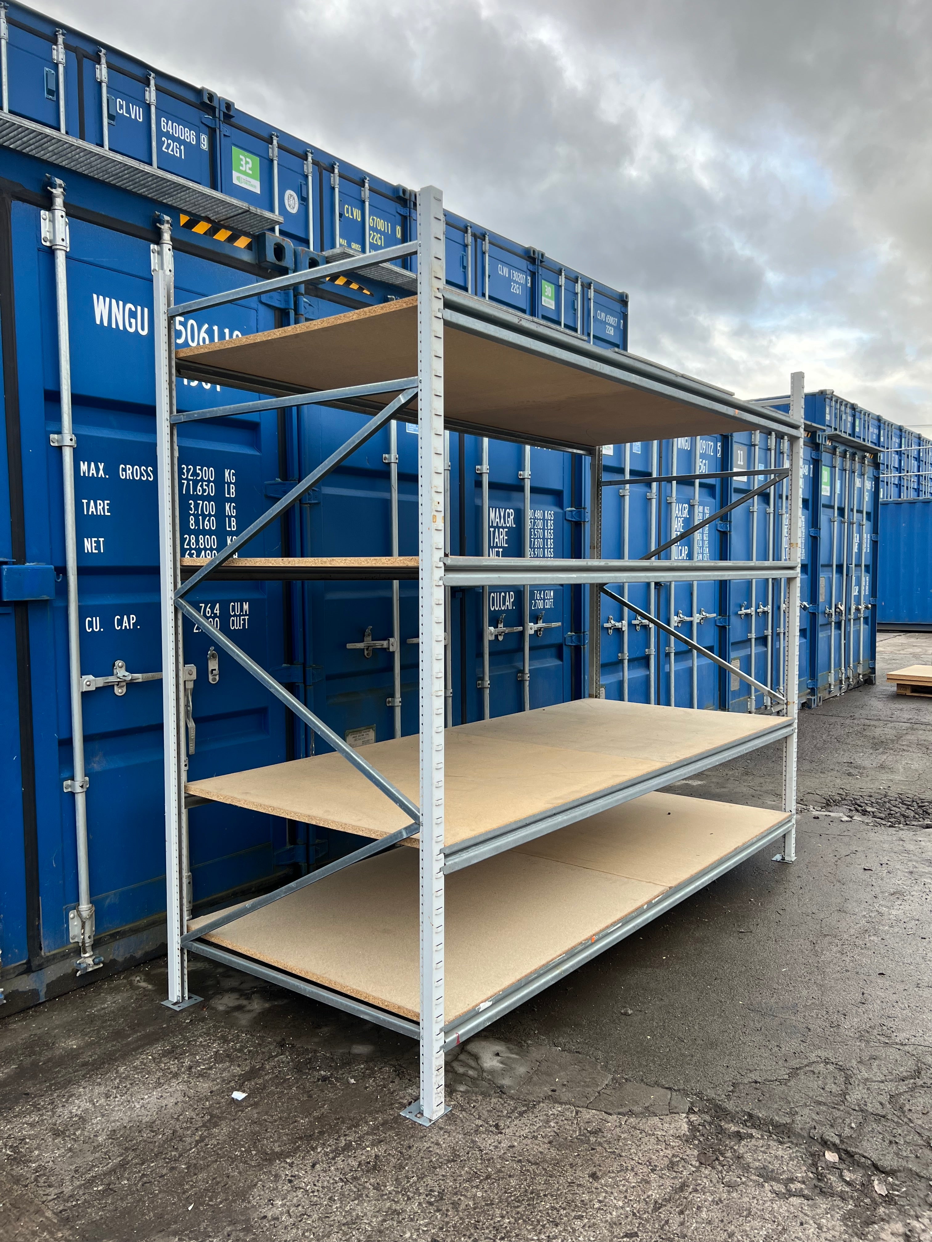 Used Apex Longspan Racking - 2500mm High - 1200mm Deep - 2950mm Wide - Starter Bay