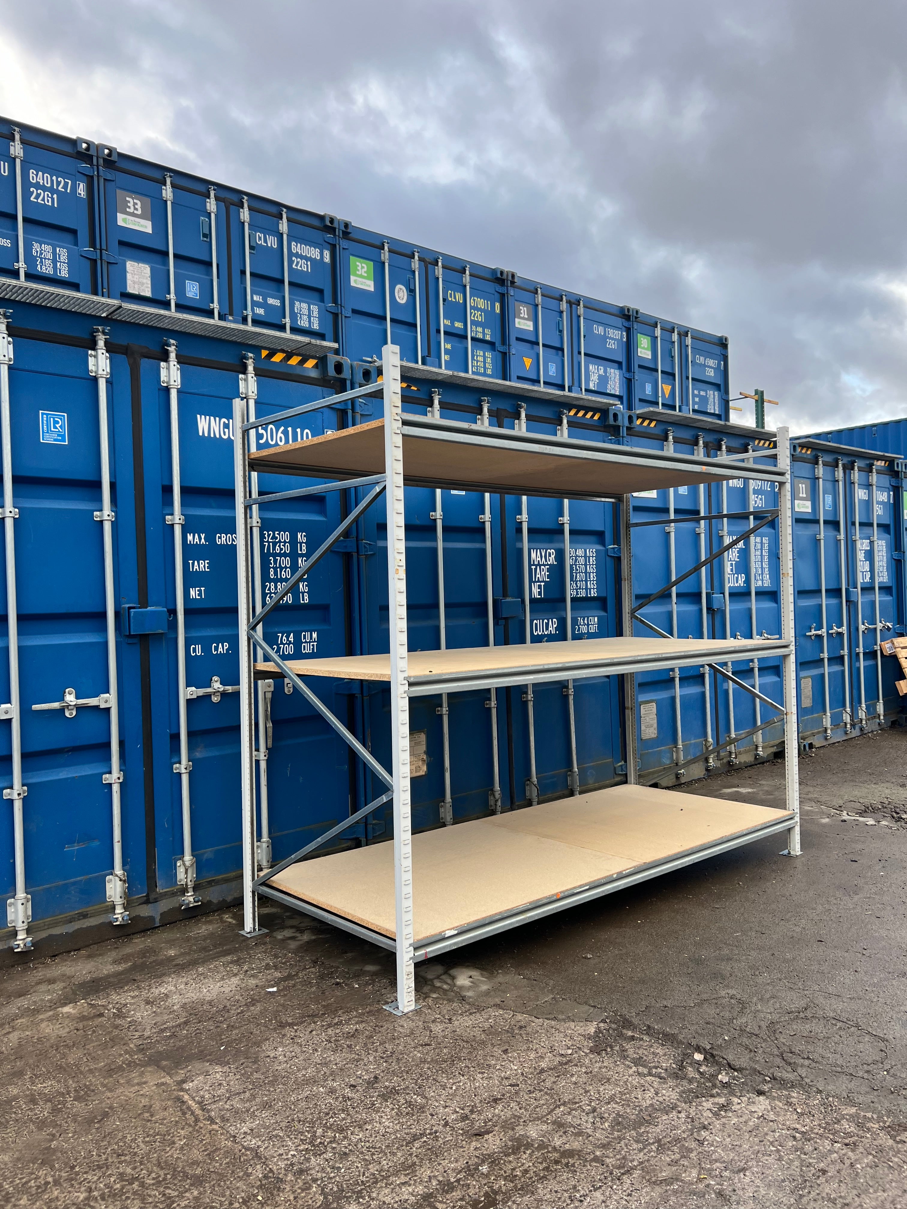 Used Apex Longspan Racking - 2500mm High - 1200mm Deep - 2950mm Wide - Starter Bay