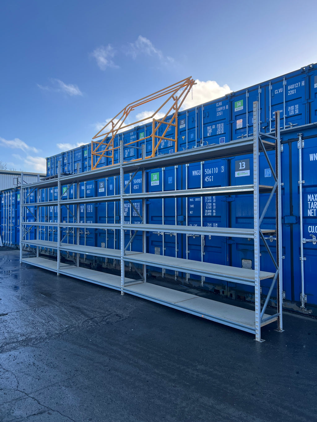 Used Apex Longspan Racking - 3000mm High - 600mm Deep - 8750mm Wide - 3 Joined Bays