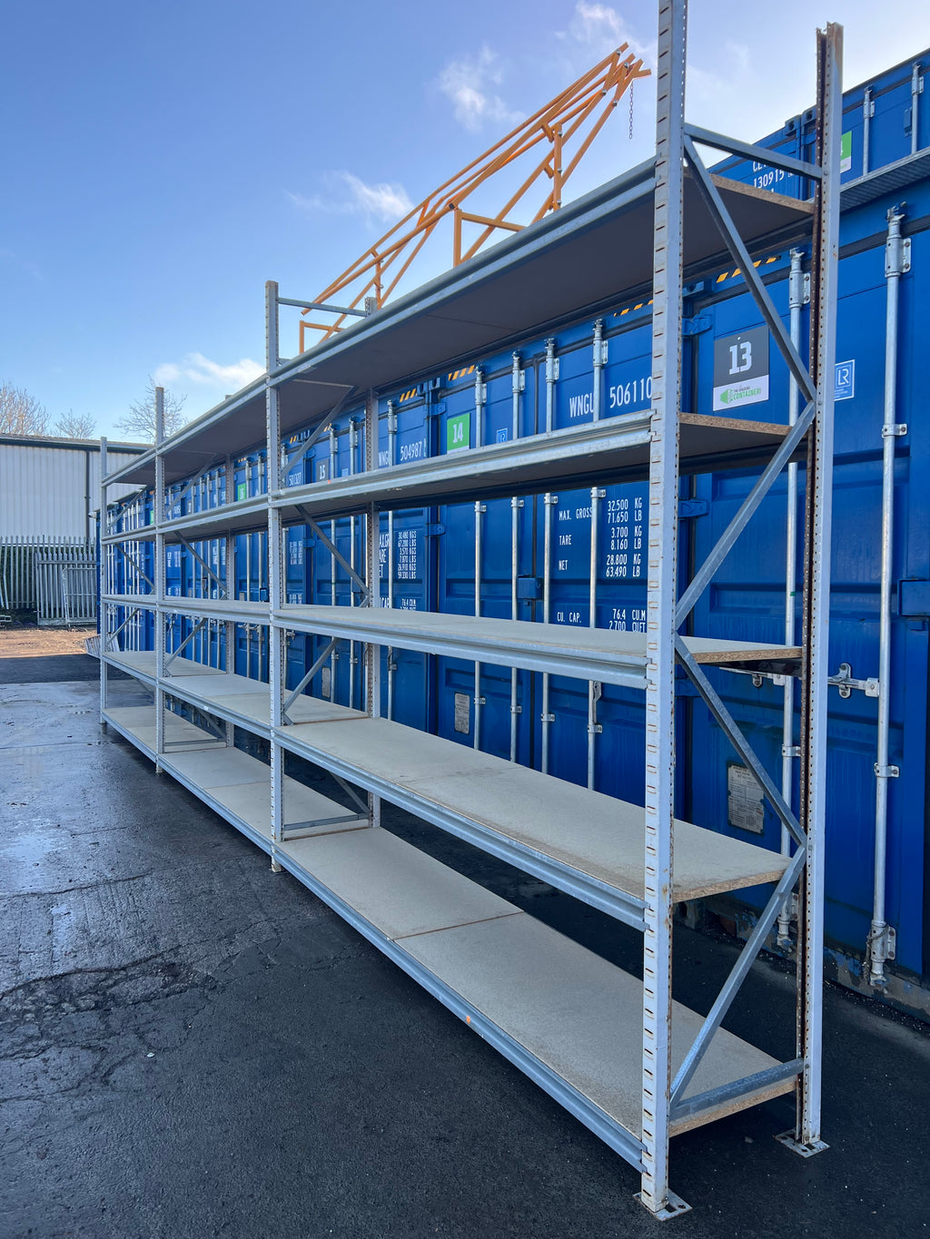 Used Apex Longspan Racking - 3000mm High - 600mm Deep - 8750mm Wide - 3 Joined Bays