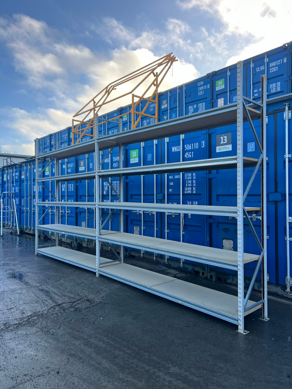 Used Apex Longspan Racking - 3000mm High - 600mm Deep - 5850mm Wide - 2 Joined Bays