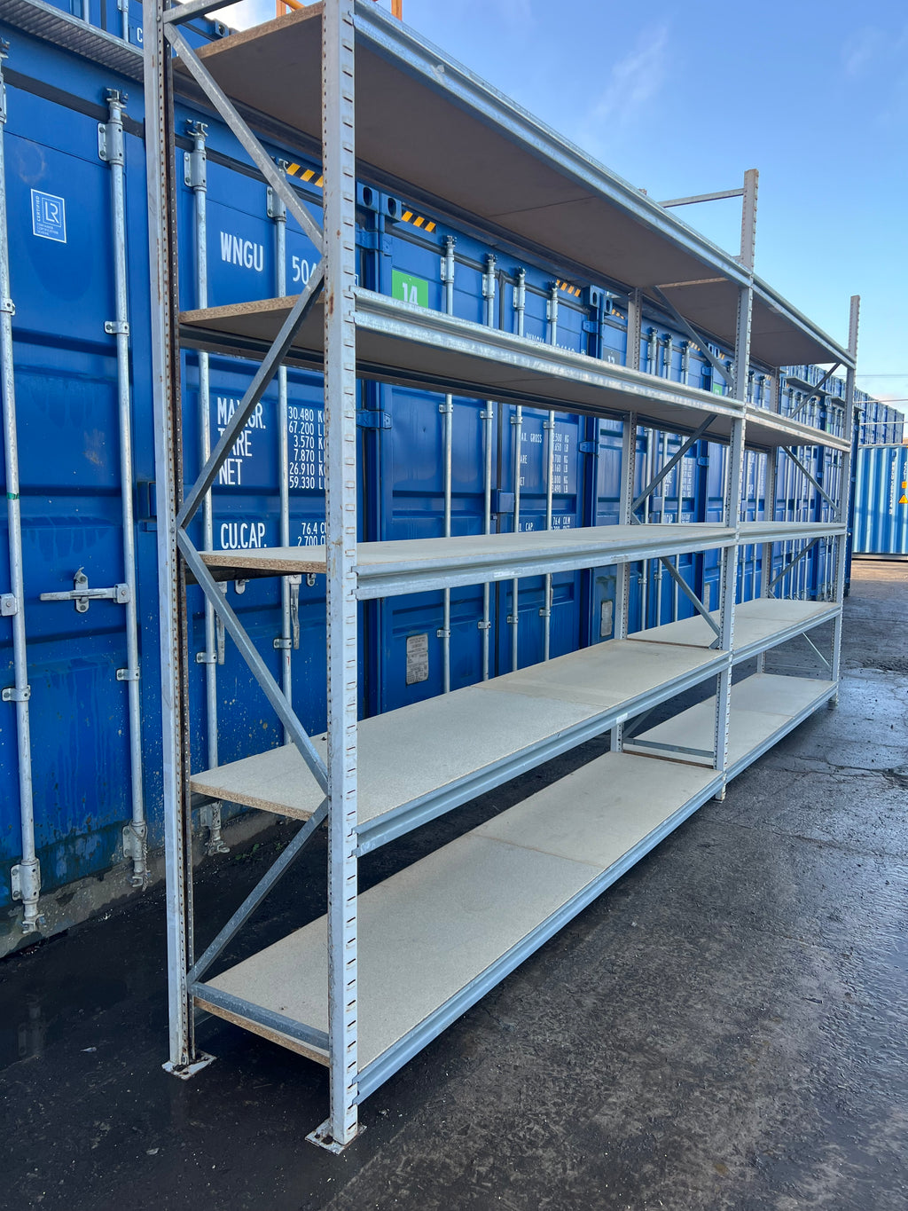 Used Apex Longspan Racking - 3000mm High - 600mm Deep - 5850mm Wide - 2 Joined Bays