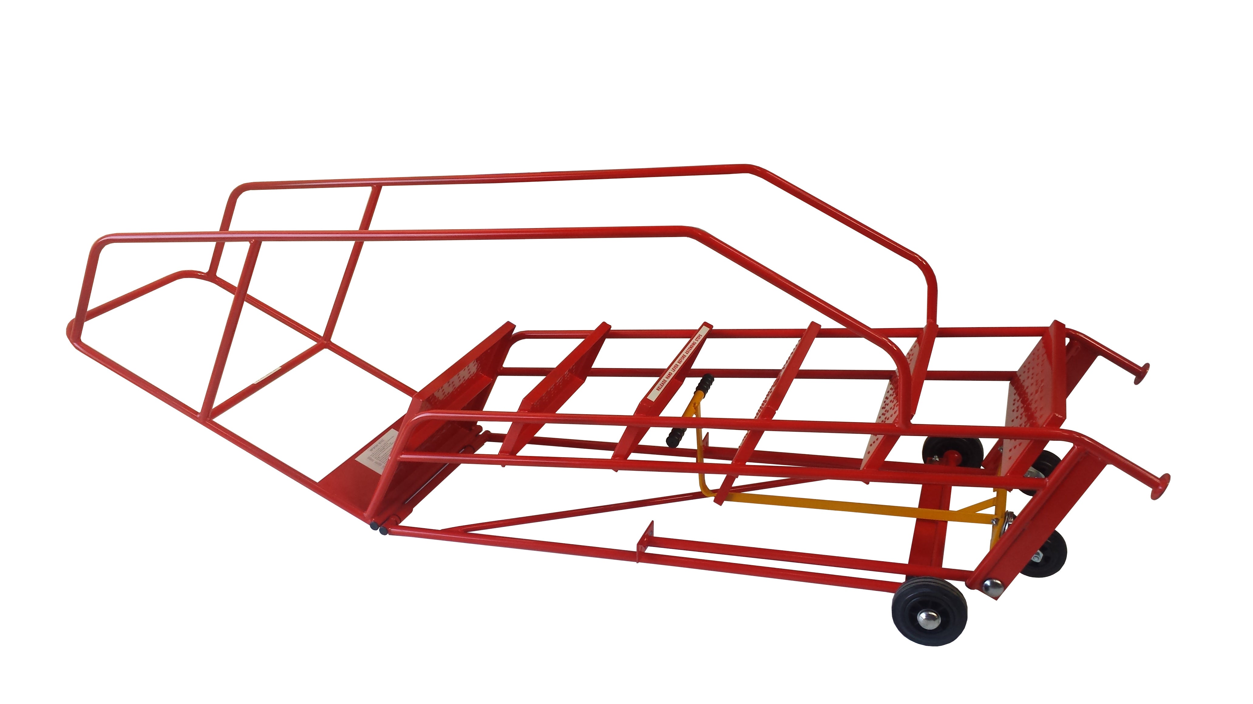 KK - Knock Down Mobile Ladders - 6 Treads - Red