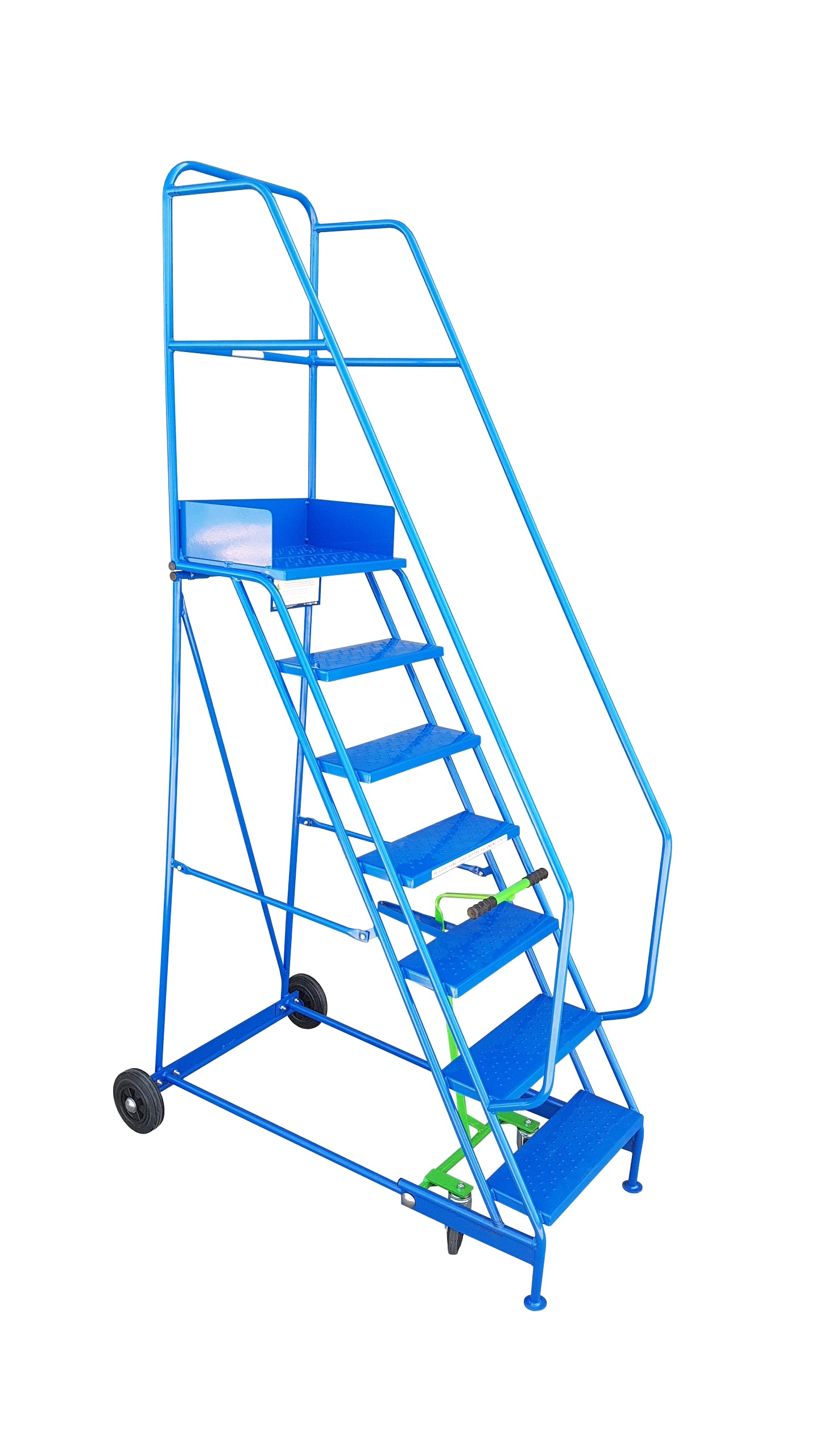 KK - Knock Down Mobile Ladders - 7 Treads - Blue