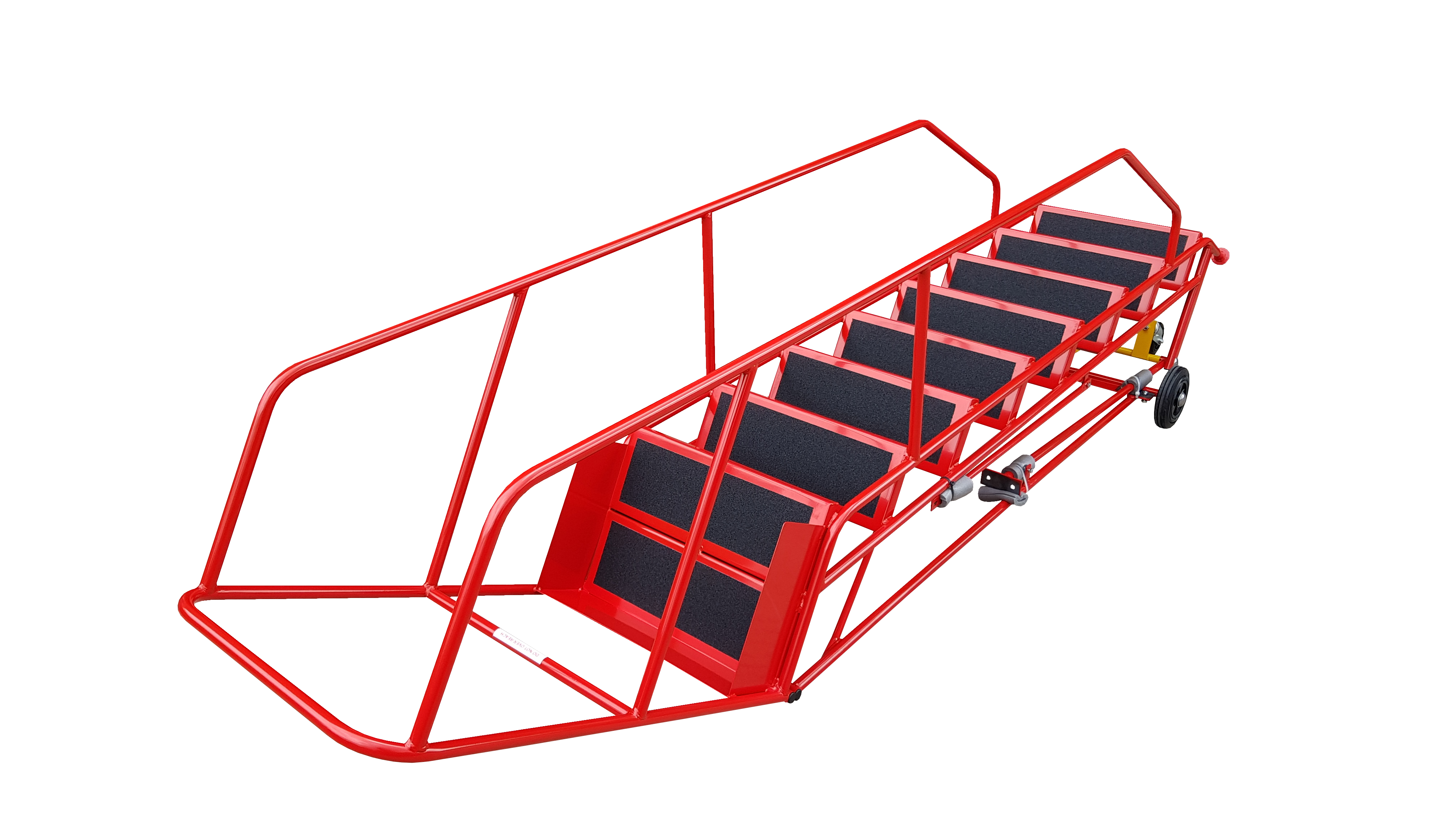 KK - Knock Down Mobile Ladders - 8 Treads - Red