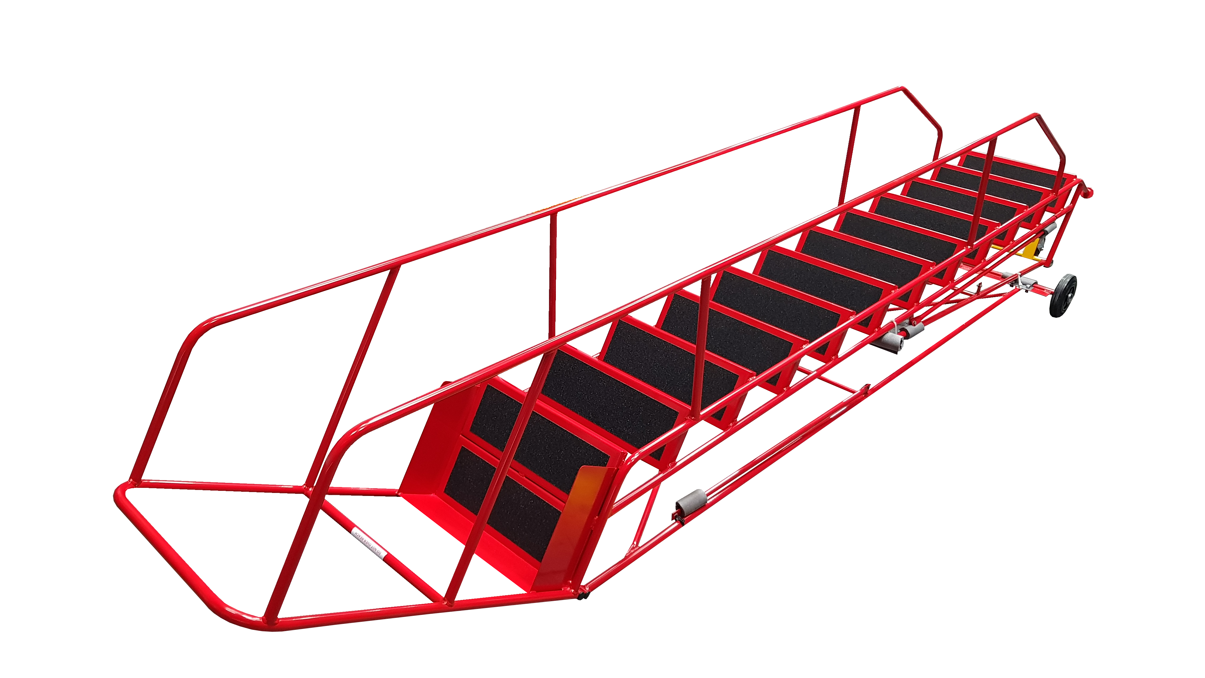 KK - Knock Down Mobile Ladders - 12 Treads - Red