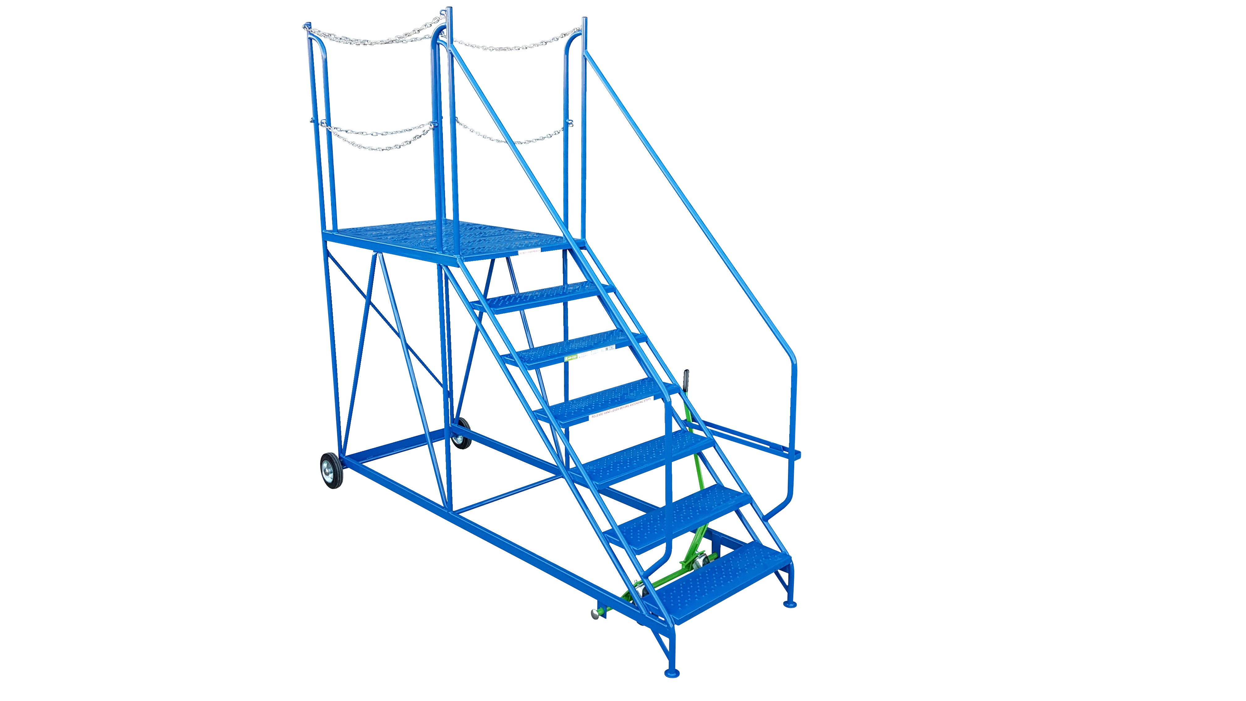 KTD - Truck Dock Mobile Ladders - 7 Treads.- Blue