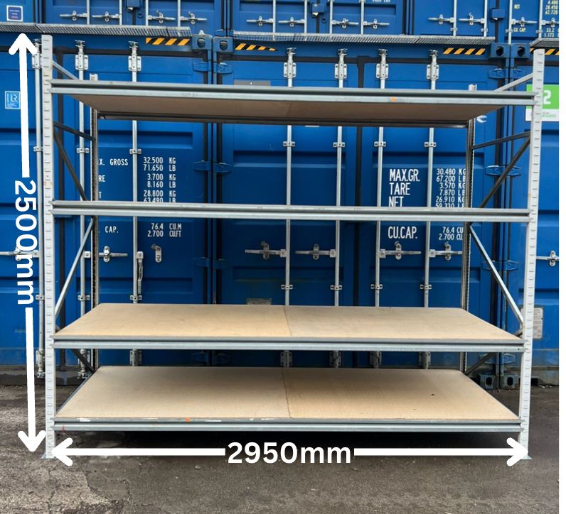 Used Apex Longspan Racking - 2500mm High - 1200mm Deep - 2950mm Wide - Starter Bay