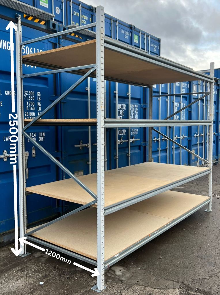 Used Apex Longspan Racking - 2500mm High - 1200mm Deep - 2950mm Wide - Starter Bay