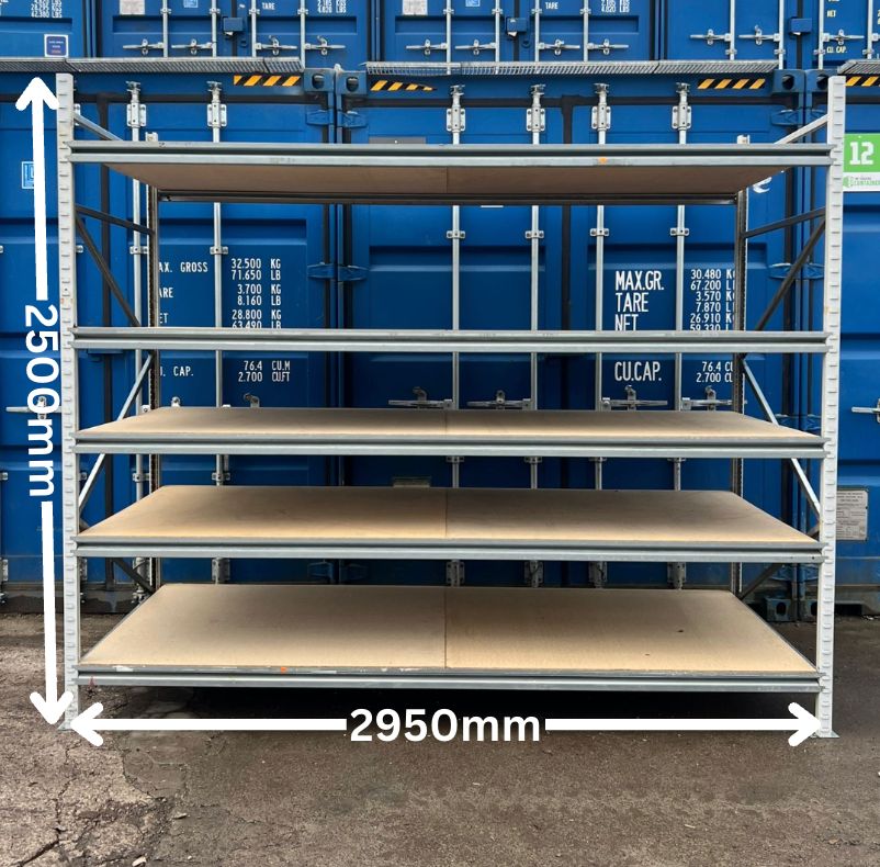 Used Apex Longspan Racking - 2500mm High - 1200mm Deep - 2950mm Wide - Starter Bay