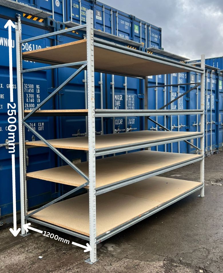 Used Apex Longspan Racking - 2500mm High - 1200mm Deep - 2950mm Wide - Starter Bay