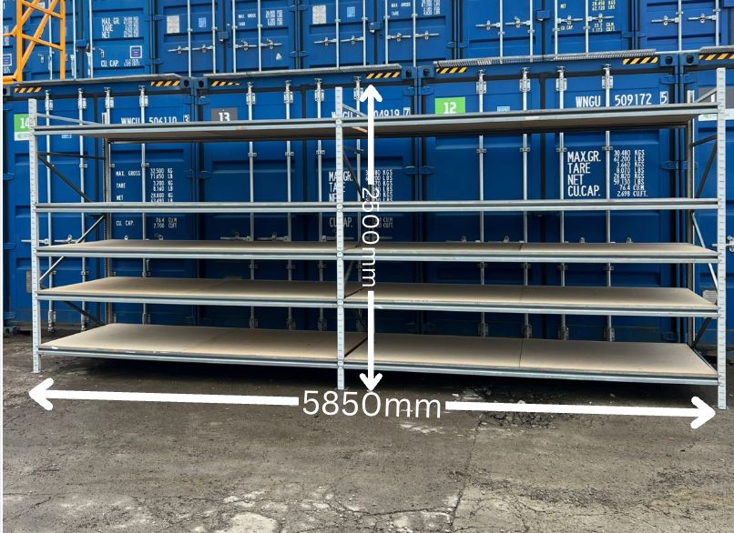 Used Apex Longspan Racking - 2500mm High - 1200mm Deep - 5850mm Wide - 2 Joined Bays