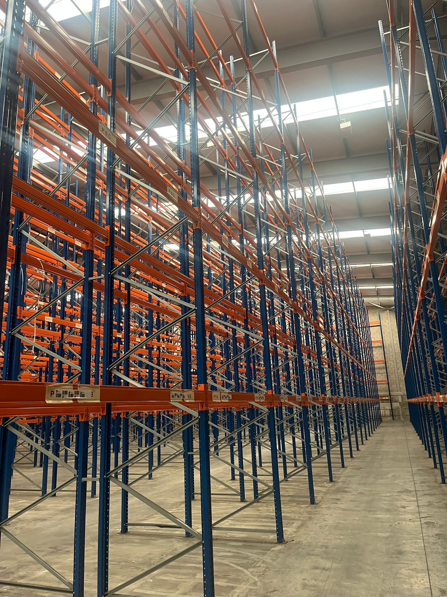 Used Stow Pallet Racking - 10.9m High - 1100mm Deep - 19 Joined Bays